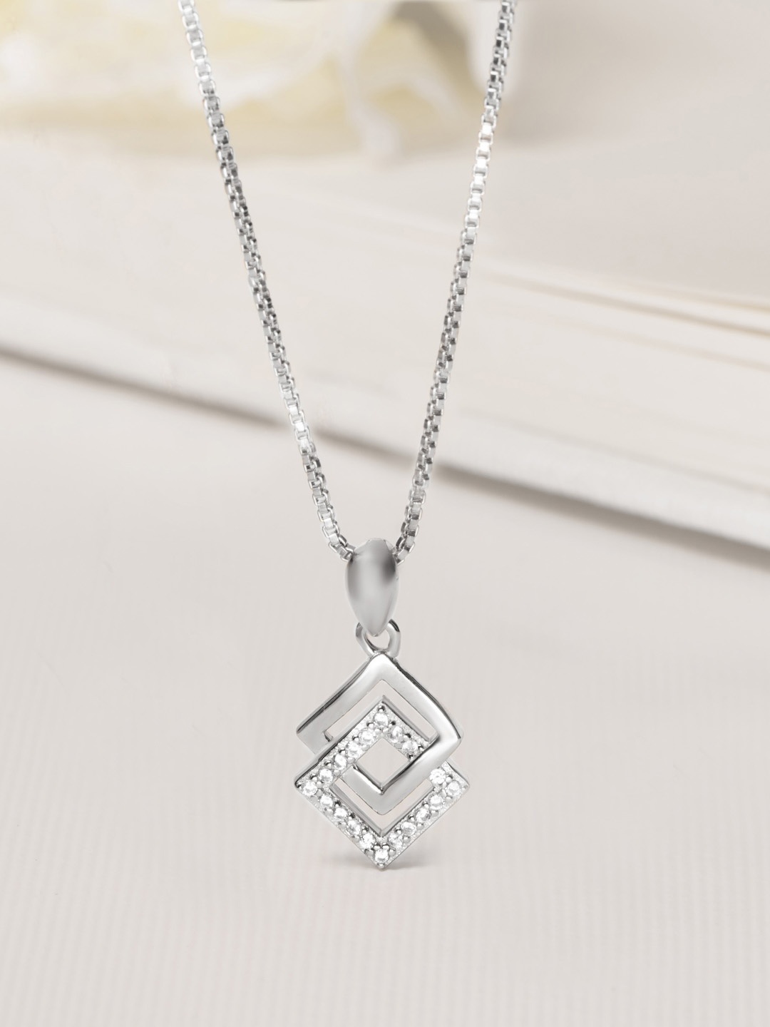Zavya 925 Pure Sterling Silver Rhodium-Plated Stone-Studded Quirky Pendants with Chains
Zavya 925 Pure Sterling Silver Rhodium-Plated Stone-Studded Quirky Pendants with Chains