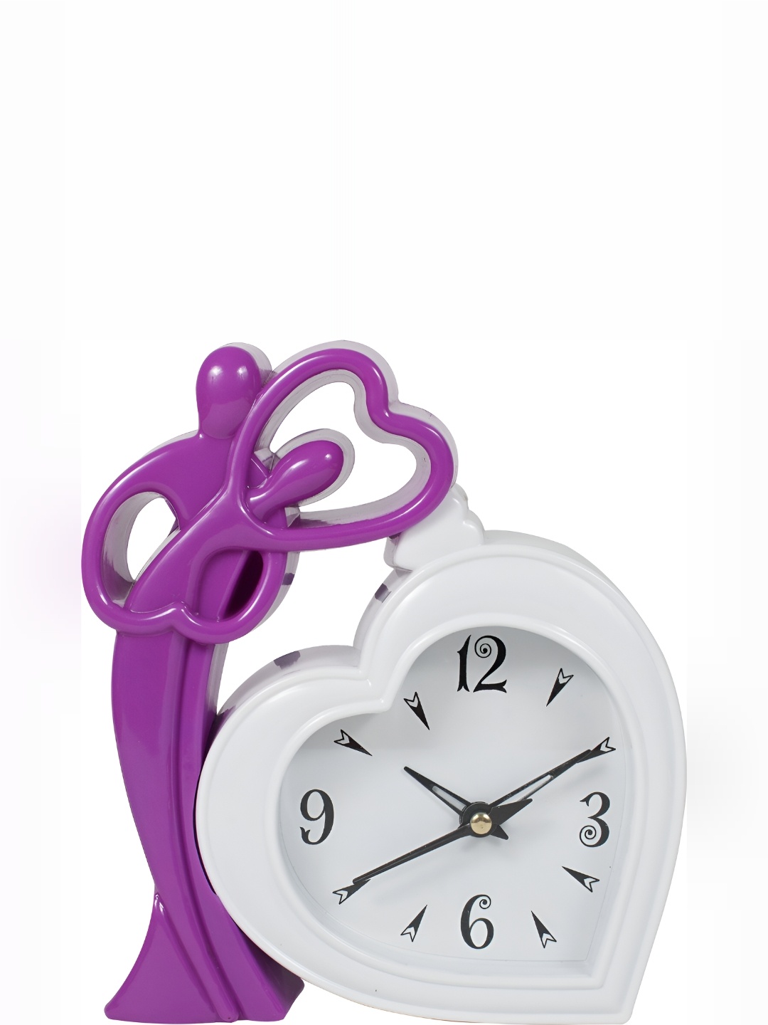Sigaram Purple Abstract Shaped Contemporary Table Clock
