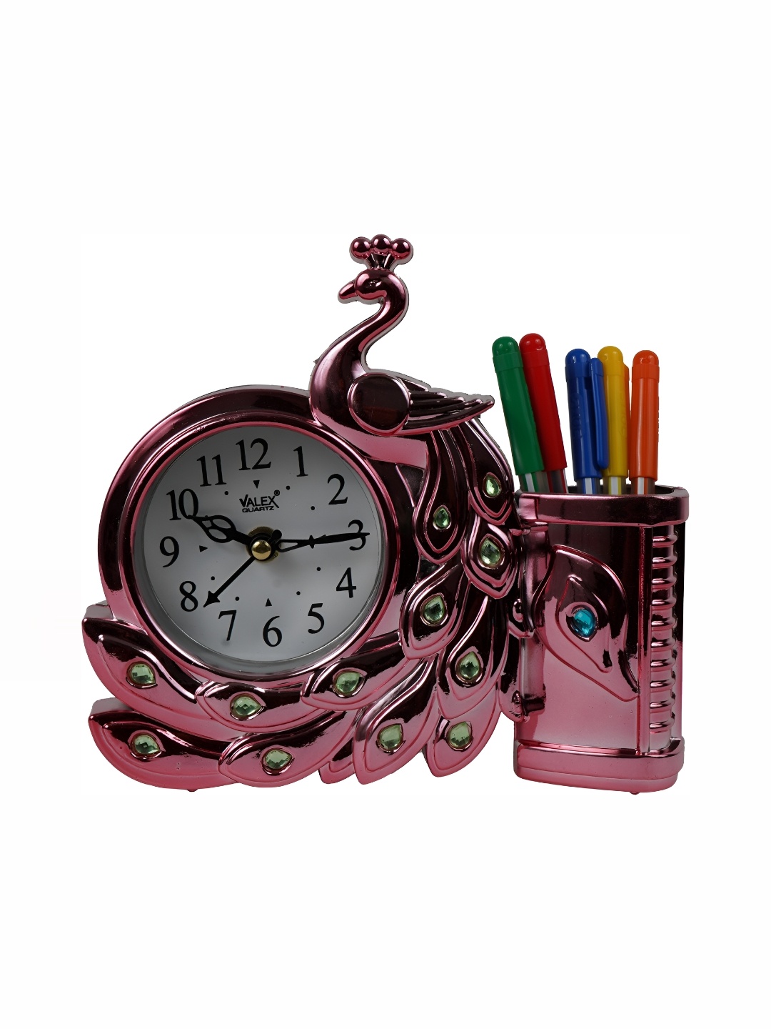 Sigaram Pink Round Contemporary Table Clock