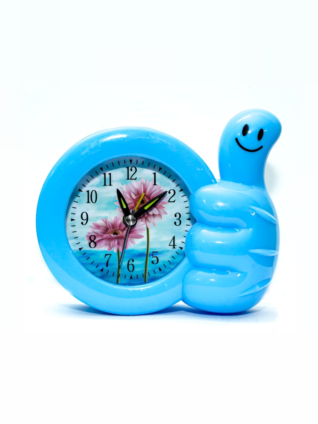 Sigaram Blue & White Round Shaped Contemporary Wall Clock