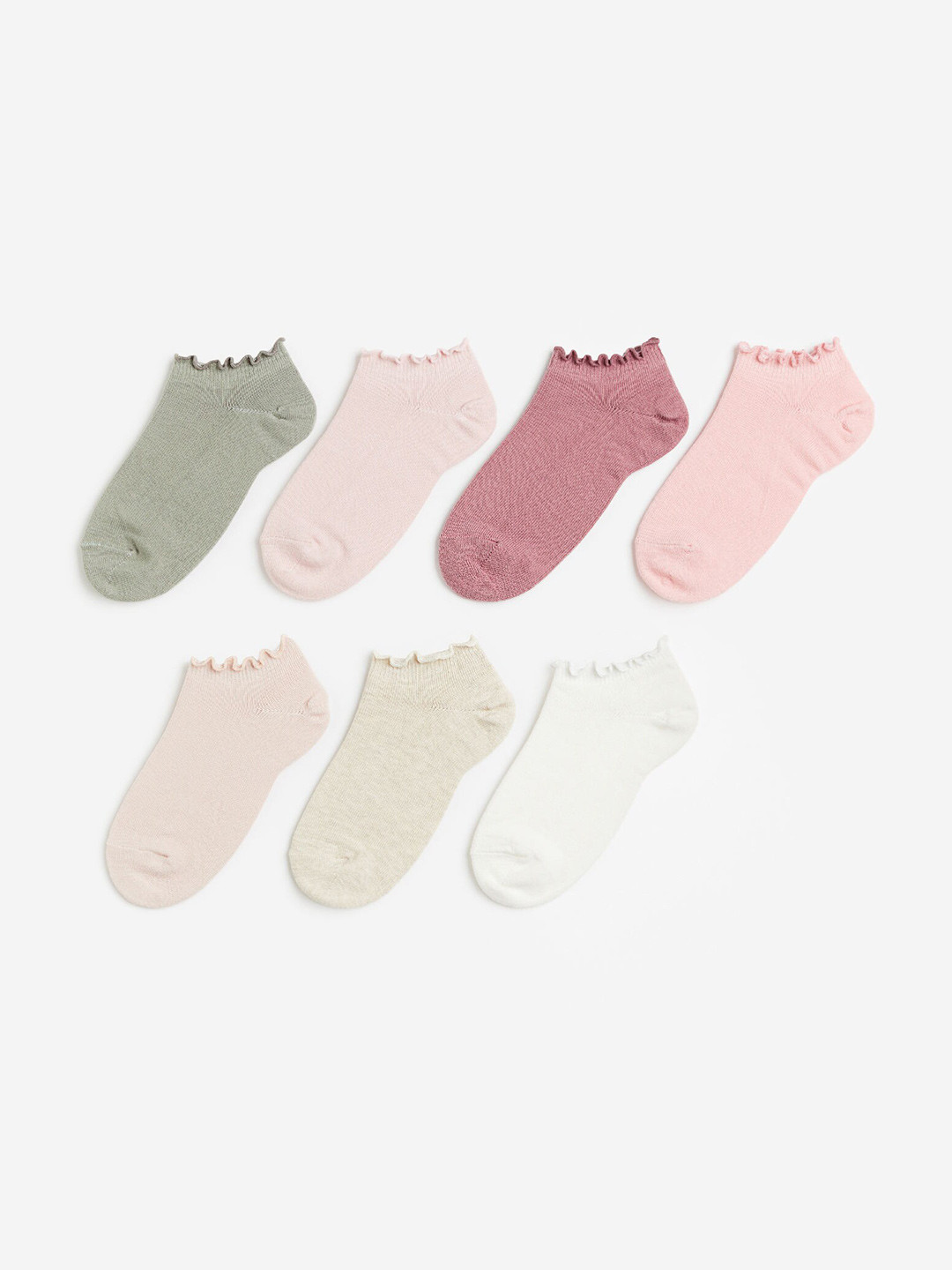 H&M Girls 7-Pack Trainer Socks, Beige 
H&M Girls 7-Pack Trainer Socks, Beige