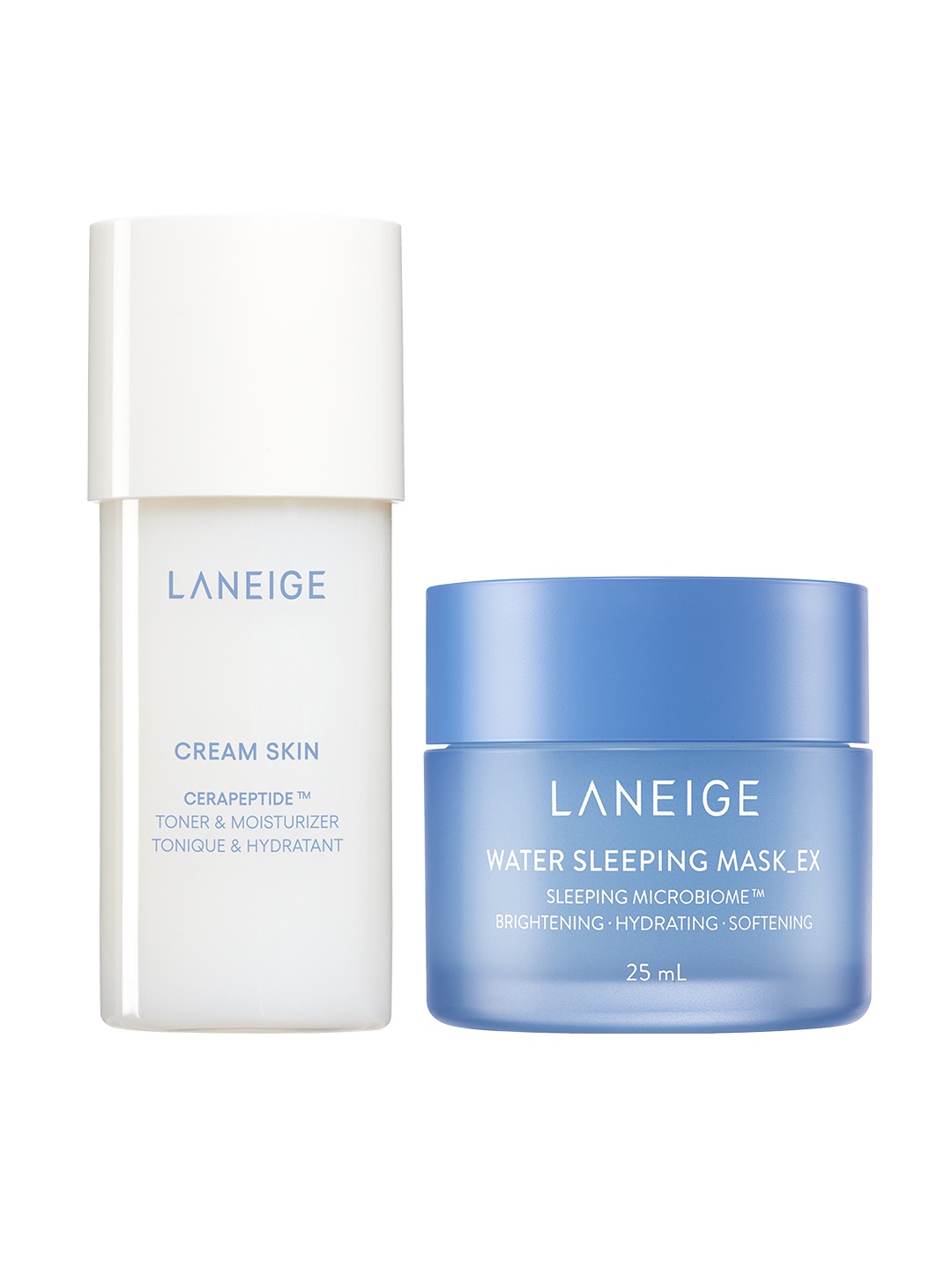 LANEIGE Set of Water Sleeping Mask EX + 2-In-1 Cream Skin Cerapeptide Toner Moisturizer, White
LANEIGE Set of Water Sleeping Mask EX + 2-In-1 Cream Skin Cerapeptide Toner Moisturizer, White