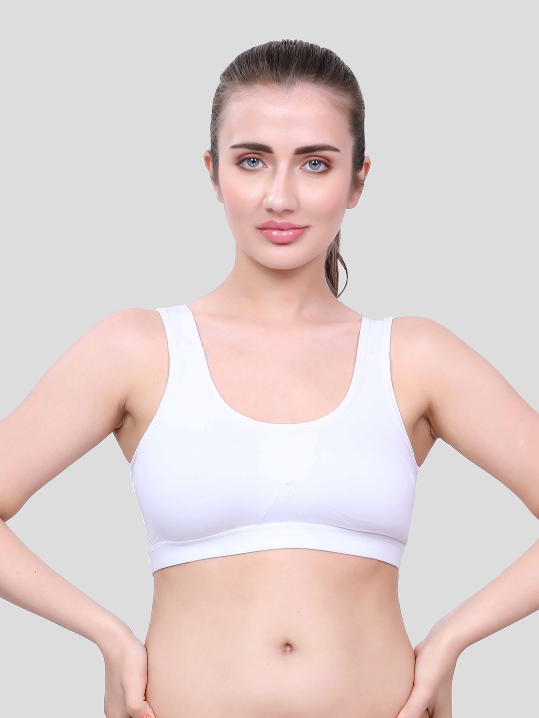 Inner Amour Anti Bacterial Full Coverage Non Padded Everyday Hook Free Slip on Bra, White
Inner Amour Anti Bacterial Full Coverage Non Padded Everyday Hook Free Slip on Bra, White