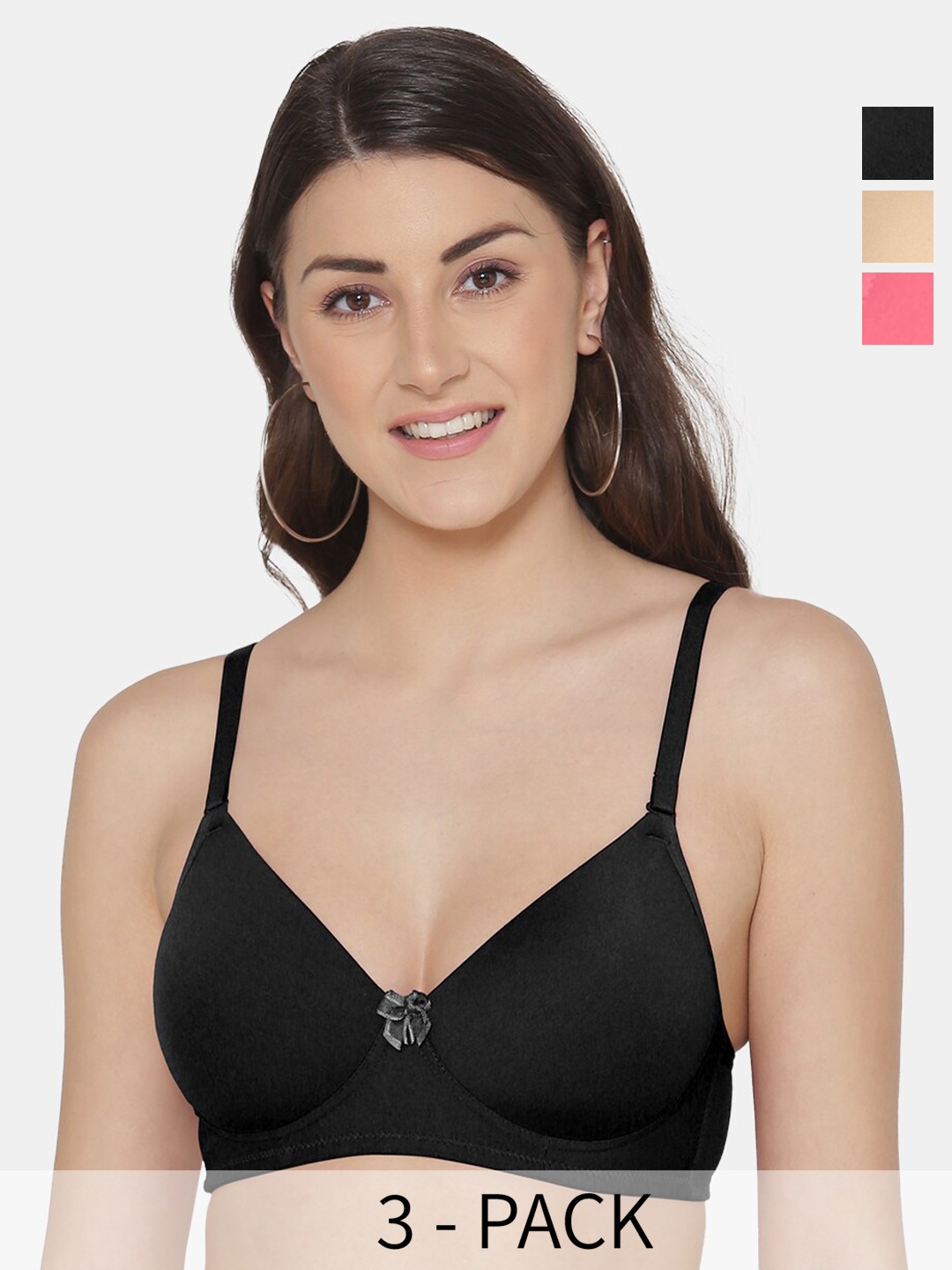 Tweens Pack Of 3 Full Coverage Lightly Padded Multiway Straps T-shirt Bra- All Day Comfort, Beige
Tweens Pack Of 3 Full Coverage Lightly Padded Multiway Straps T-shirt Bra- All Day Comfort, Beige