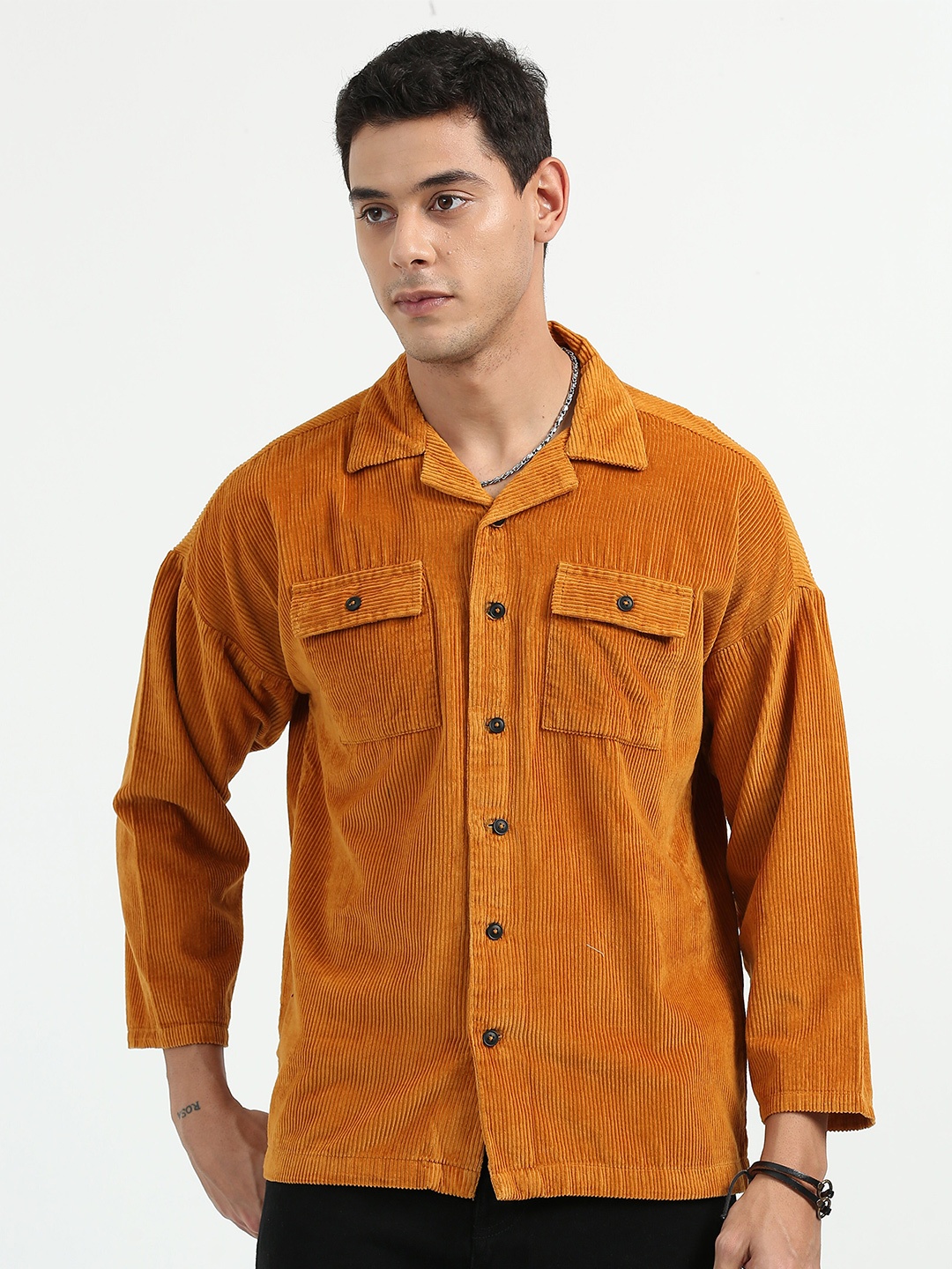 RIDELIFE Original Slim Fit Textured Corduroy Drop-Shoulder Sleeves Casual Shirt, Brown
RIDELIFE Original Slim Fit Textured Corduroy Drop-Shoulder Sleeves Casual Shirt, Brown