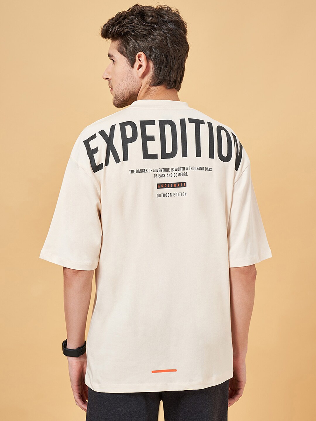 Ajile by Pantaloons Typography Printed Drop-Shoulder Sleeves Oversized T-shirt, Beige
Ajile by Pantaloons Typography Printed Drop-Shoulder Sleeves Oversized T-shirt, Beige