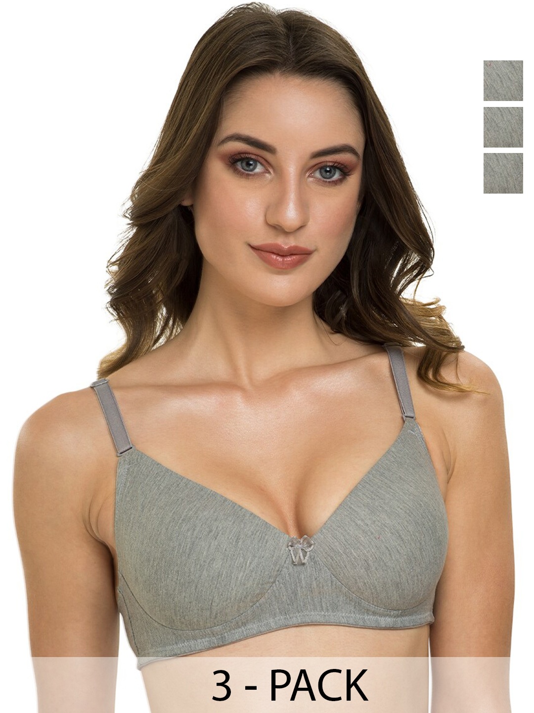Tweens Pack Of 3 Full Coverage Lightly Padded Multiway Straps T-shirt Bra- All Day Comfort, Grey
Tweens Pack Of 3 Full Coverage Lightly Padded Multiway Straps T-shirt Bra- All Day Comfort, Grey