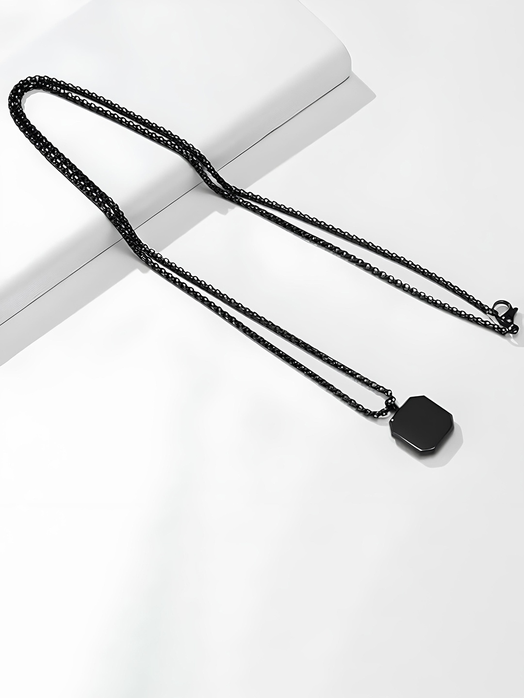 KARISHMA KREATIONS Unisex Geometric Stainless Steel Geometric Pendants With Chain, Black
KARISHMA KREATIONS Unisex Geometric Stainless Steel Geometric Pendants With Chain, Black