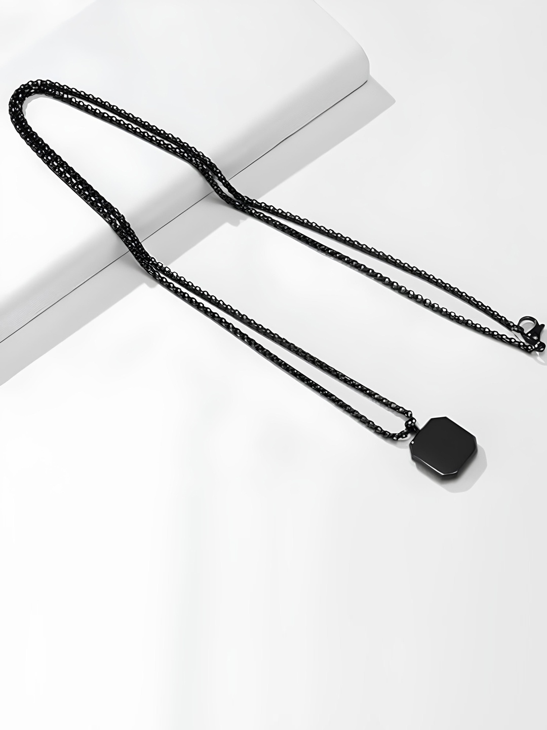 KARISHMA KREATIONS Unisex Geometric Stainless Steel Geometric Pendants With Chain, Black
KARISHMA KREATIONS Unisex Geometric Stainless Steel Geometric Pendants With Chain, Black