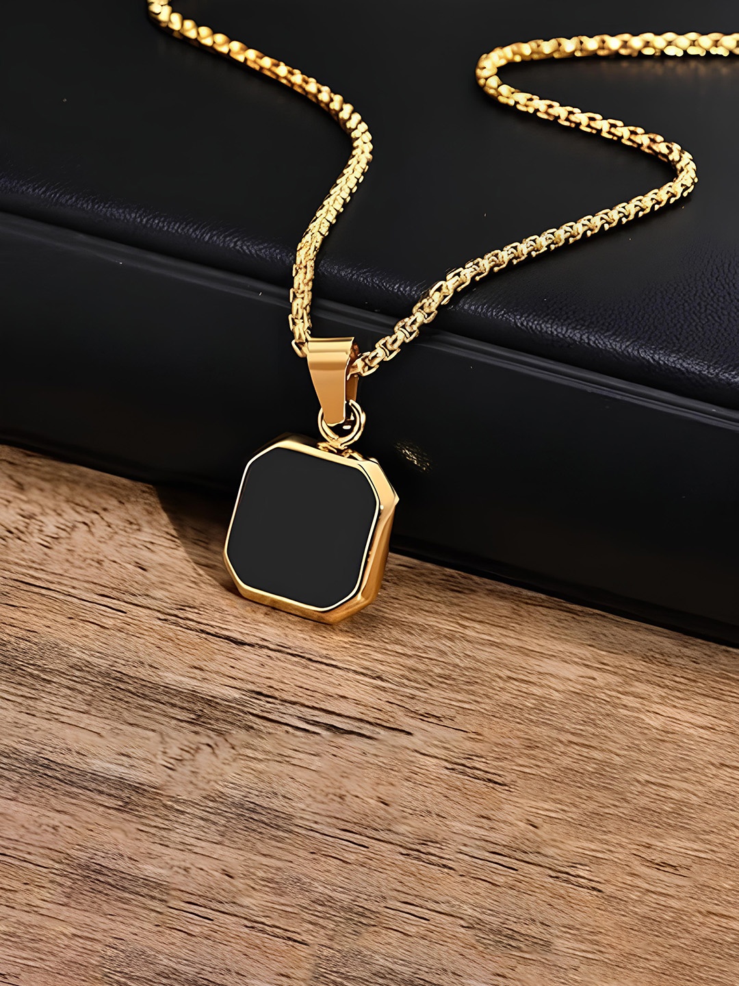 KARISHMA KREATIONS Unisex Set Of 2 Stainless Steel Geometric Pendants With Chain, Gold
KARISHMA KREATIONS Unisex Set Of 2 Stainless Steel Geometric Pendants With Chain, Gold