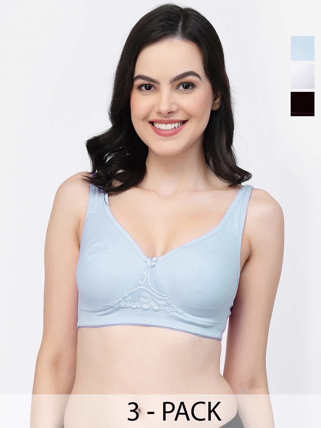 College Girl Pack Of 3 Full Coverage Non Padded T-shirt Bra With All Day Comfort, White
College Girl Pack Of 3 Full Coverage Non Padded T-shirt Bra With All Day Comfort, White