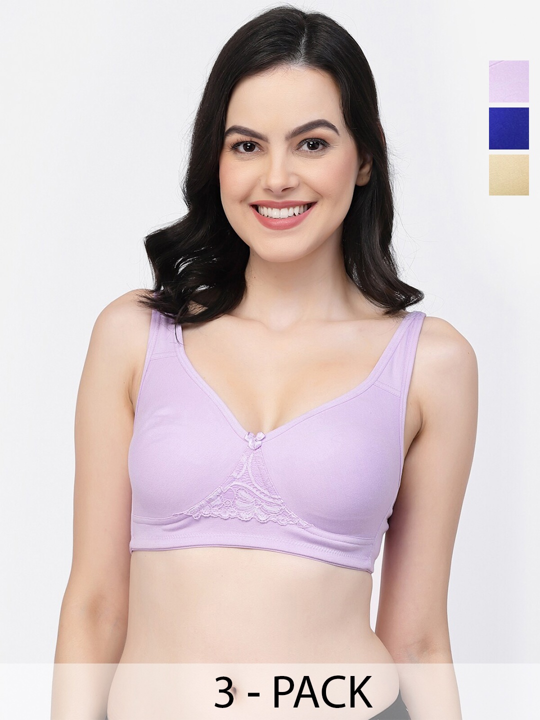College Girl Pack Of 3 Full Coverage Non Padded T-shirt Bra With All Day Comfort, Blue
College Girl Pack Of 3 Full Coverage Non Padded T-shirt Bra With All Day Comfort, Blue