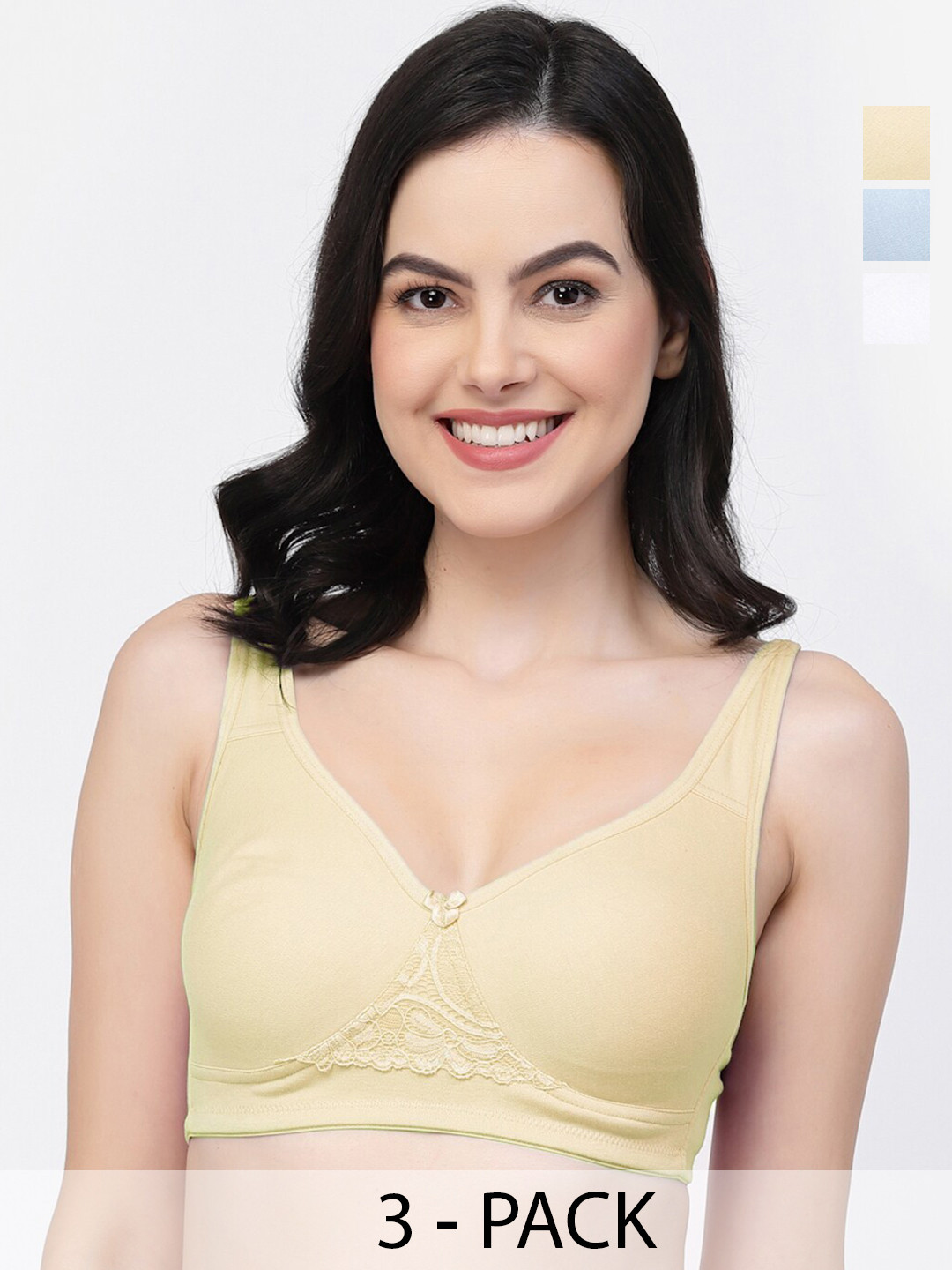 College Girl Pack Of 3 Full Coverage Seamless Cotton T-shirt Bra With All Day Comfort, Blue
College Girl Pack Of 3 Full Coverage Seamless Cotton T-shirt Bra With All Day Comfort, Blue