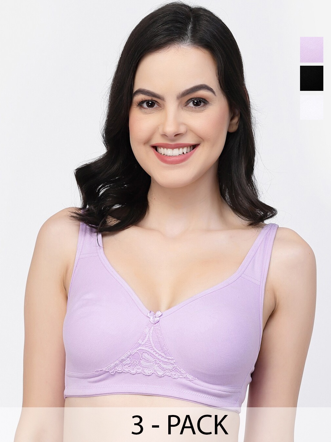 College Girl Pack Of 3 Full Coverage Non Padded T-shirt Bra With All Day Comfort, Black
College Girl Pack Of 3 Full Coverage Non Padded T-shirt Bra With All Day Comfort, Black
