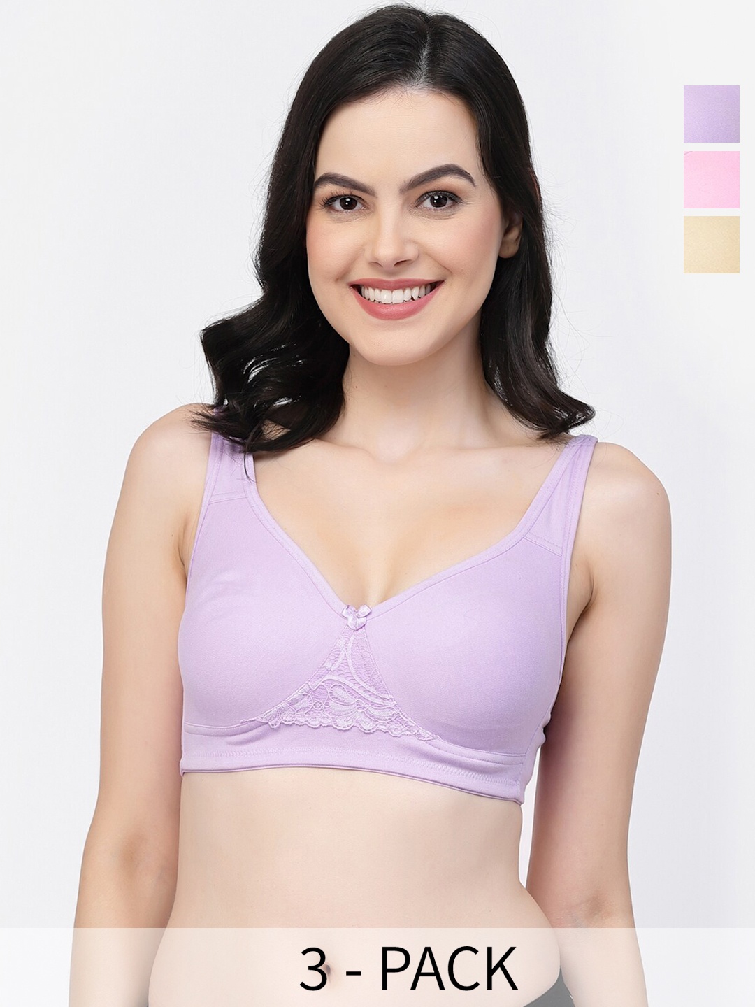 College Girl Pack Of 3 Full Coverage Non Padded T-shirt Bra With All Day Comfort, Purple
College Girl Pack Of 3 Full Coverage Non Padded T-shirt Bra With All Day Comfort, Purple