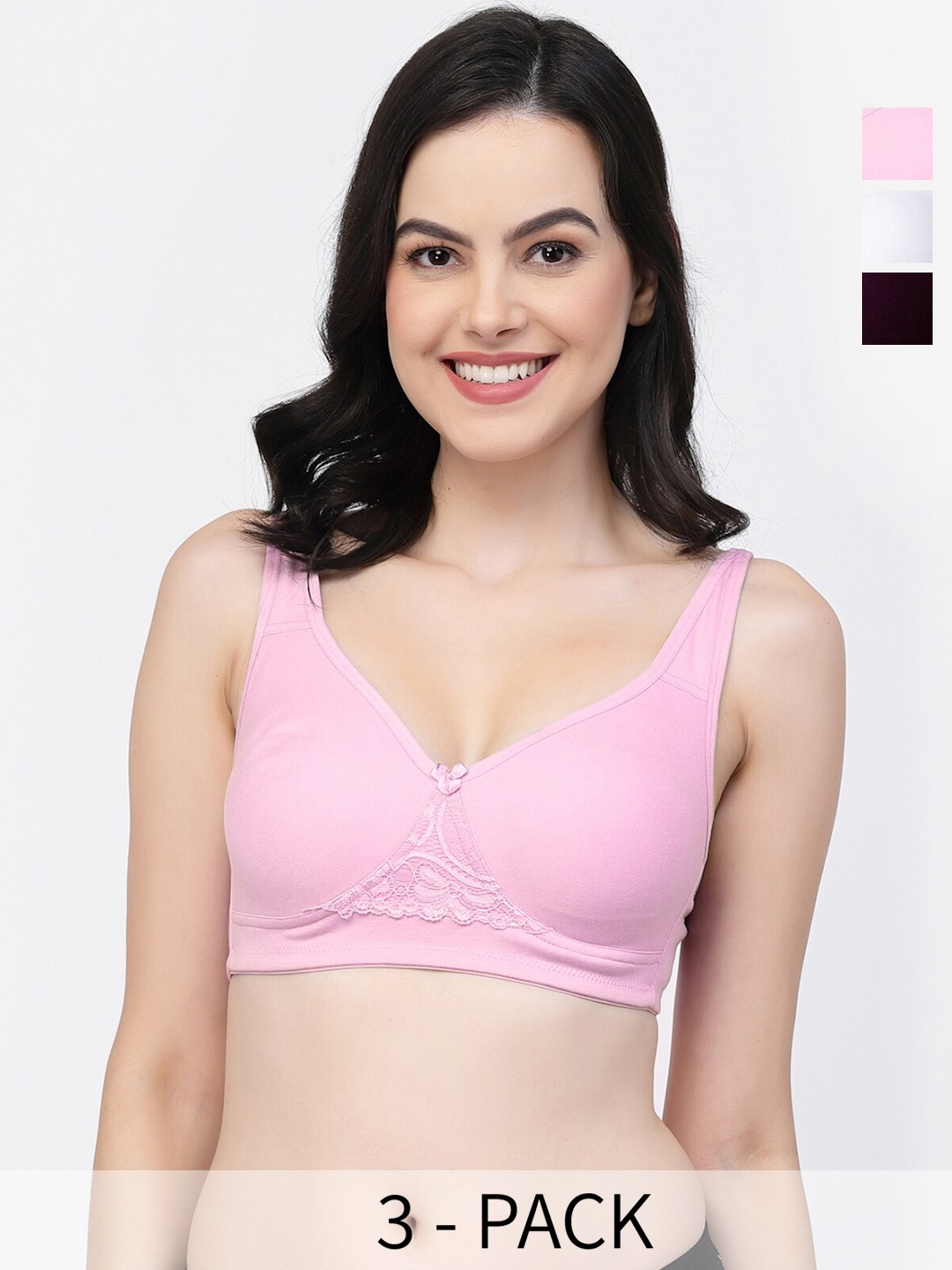 College Girl Pack Of 3 Full Coverage Non Padded T-shirt Bra With All Day Comfort, White
College Girl Pack Of 3 Full Coverage Non Padded T-shirt Bra With All Day Comfort, White
