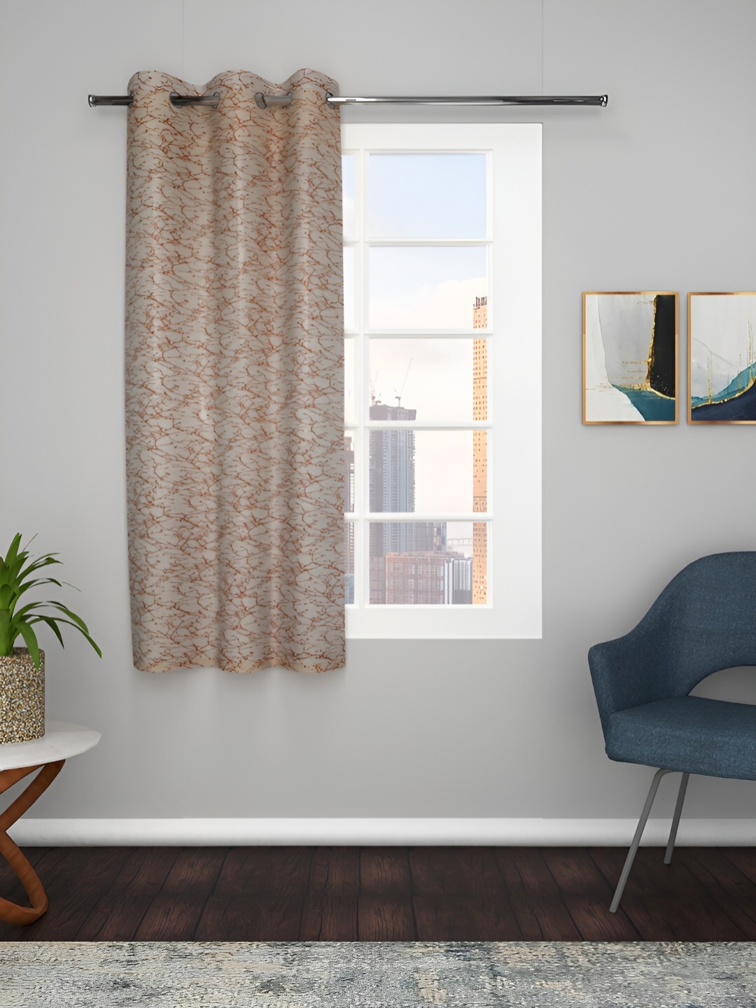 THE CONVERSION Cream Coloured & Brown Floral Printed Velvet Room Darkening Door Curtain
THE CONVERSION Cream Coloured & Brown Floral Printed Velvet Room Darkening Door Curtain