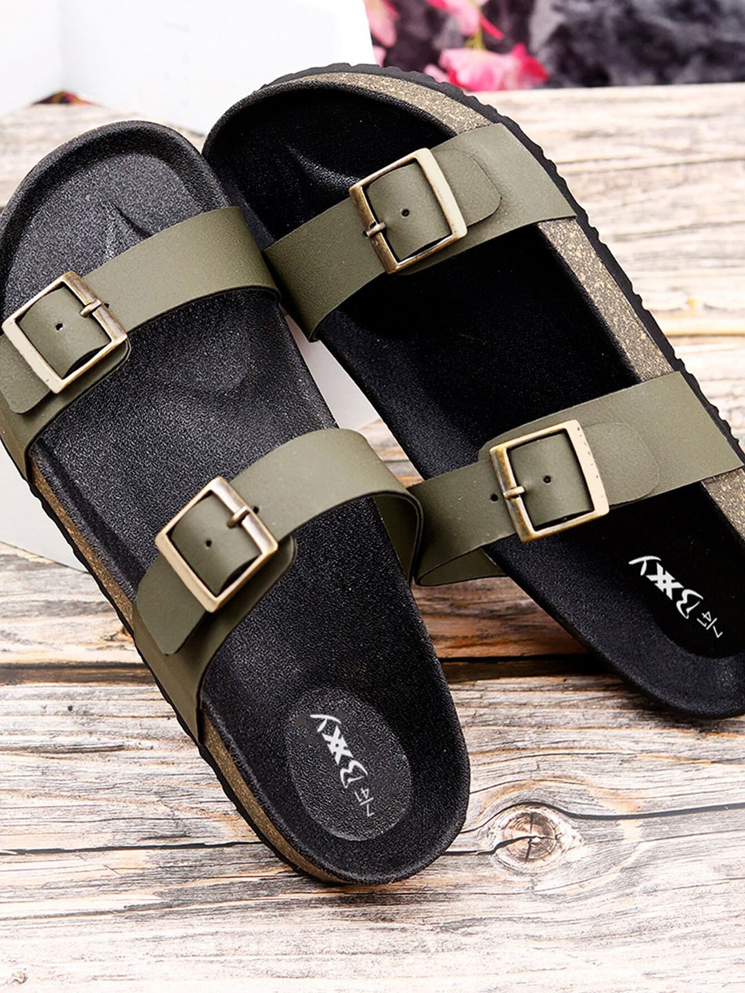 Bxxy Men Comfort Sandals, Green