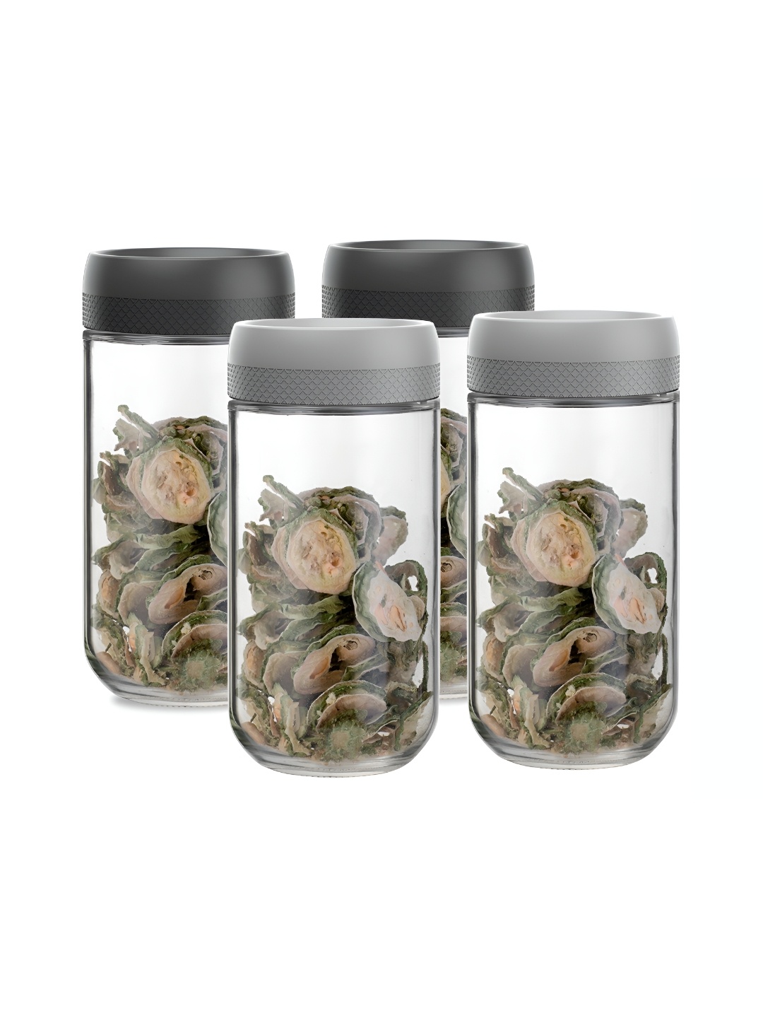 Red Butler Black & Off-White 4 Pieces Magnifying Glass Jars 800 ml Each, Transparent
Red Butler Black & Off-White 4 Pieces Magnifying Glass Jars 800 ml Each, Transparent