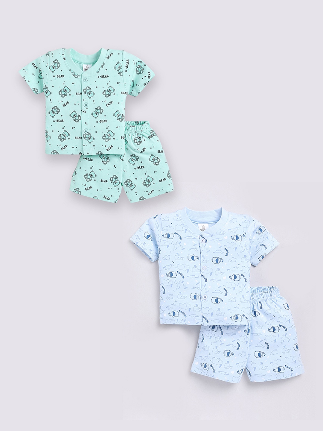 Moms Love Infant Boys Pack Of 2 Graphic Printed Pure Cotton Shirt With Shorts, Green
Moms Love Infant Boys Pack Of 2 Graphic Printed Pure Cotton Shirt With Shorts, Green