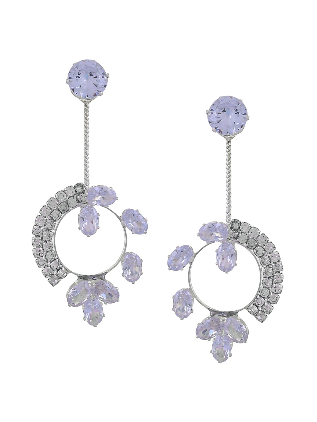 Silvermerc Designs Silver-Plated American Diamond Studded Contemporary Drop Earrings
Silvermerc Designs Silver-Plated American Diamond Studded Contemporary Drop Earrings