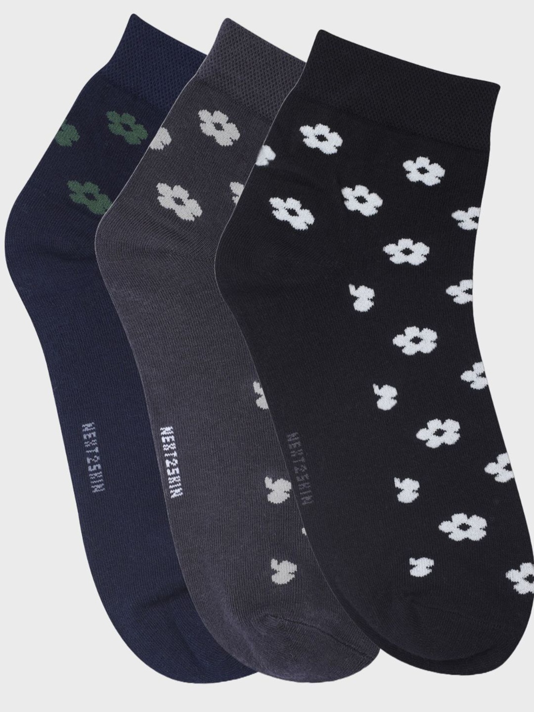 N2S NEXT2SKIN Women Pack Of 3 Patterned Breathable Cotton Above Ankle-Length Socks, Navy blue
N2S NEXT2SKIN Women Pack Of 3 Patterned Breathable Cotton Above Ankle-Length Socks, Navy blue