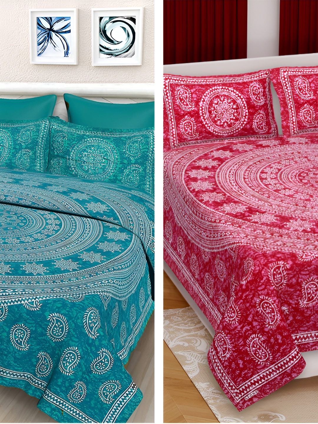 Sohibe Maroon & White Floral Printed 300 TC Cotton King Bedsheet with 1 Pillow Covers
Sohibe Maroon & White Floral Printed 300 TC Cotton King Bedsheet with 1 Pillow Covers