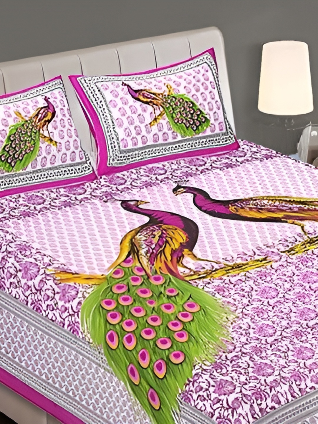 Sohibe Pink Ethnic Motif Printed Pure Cotton King Size Bed cover with 2 Pillow covers
Sohibe Pink Ethnic Motif Printed Pure Cotton King Size Bed cover with 2 Pillow covers