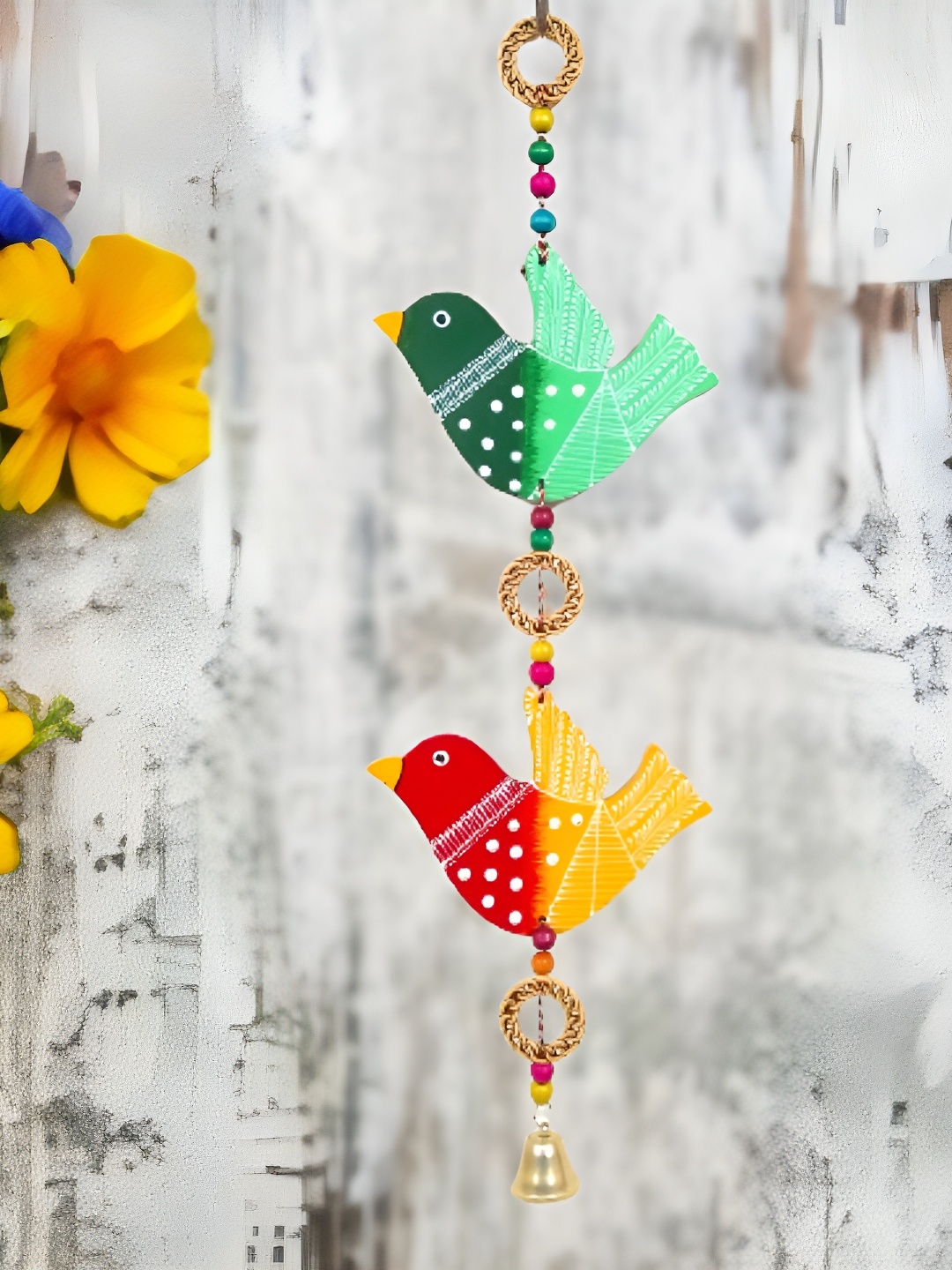 Sohibe Red & Green Printed Wall Hanging