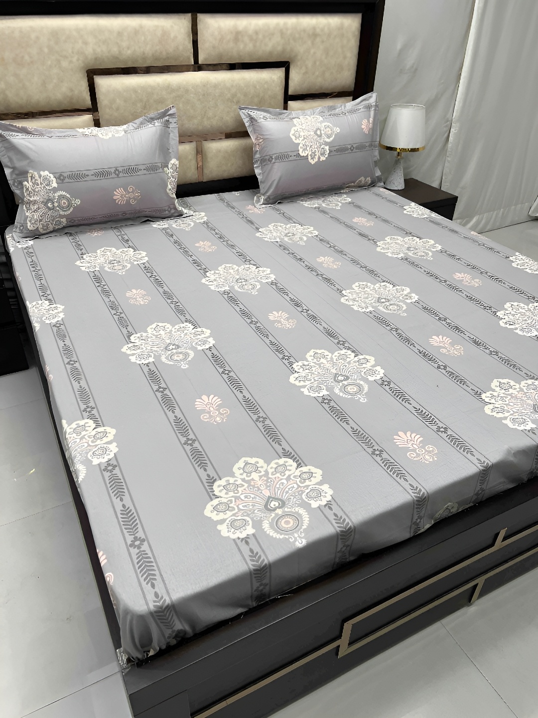 Pure Decor Cotton Queen Size Double Bed Bedsheet With 2 Pillow Covers 2.28m X 2.54m, Grey
Pure Decor Cotton Queen Size Double Bed Bedsheet With 2 Pillow Covers 2.28m X 2.54m, Grey