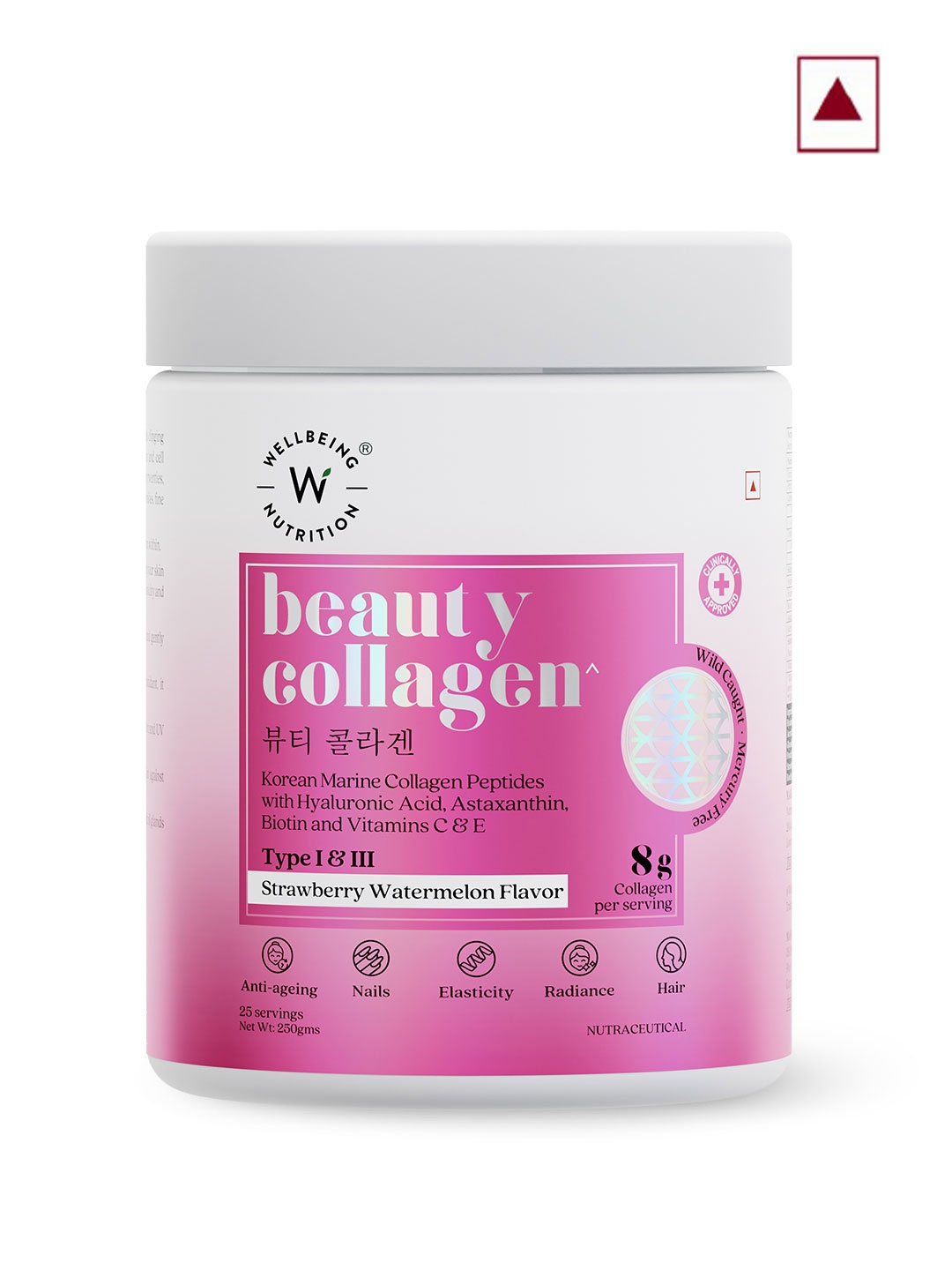 Wellbeing Nutrition Type I & III Strawberry Watermelon Beauty Collagen Powder - 250g, Pink
Wellbeing Nutrition Type I & III Strawberry Watermelon Beauty Collagen Powder - 250g, Pink