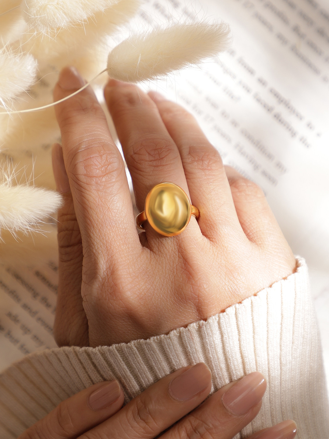 Rubans Voguish Stainless Steel 18KT Gold Plated Waterproof Tarnish Free Demi-Fine Ring
Rubans Voguish Stainless Steel 18KT Gold Plated Waterproof Tarnish Free Demi-Fine Ring