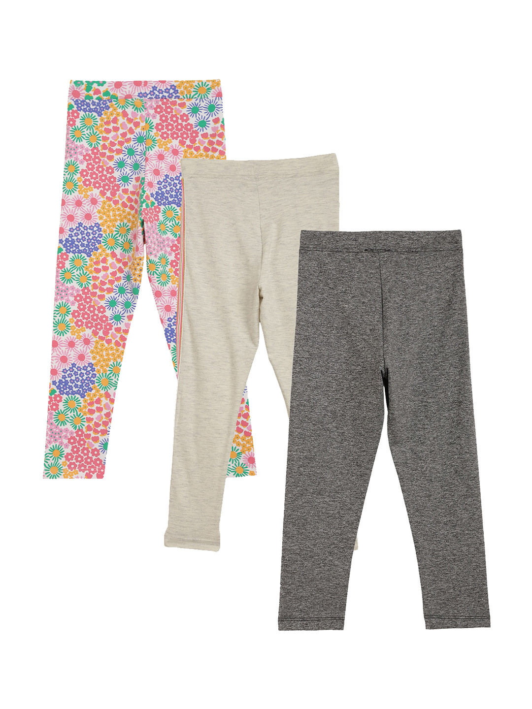 Anthrilo Girls Pack Of 3 Cotton Ankle-Length Leggings, Grey melange
Anthrilo Girls Pack Of 3 Cotton Ankle-Length Leggings, Grey melange