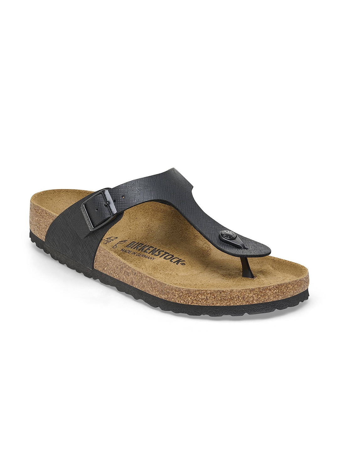 Birkenstock Men Regular Width Gizeh Saffiano Bf Buckle Detail Slip-On Comfort Sandals, Black
Birkenstock Men Regular Width Gizeh Saffiano Bf Buckle Detail Slip-On Comfort Sandals, Black