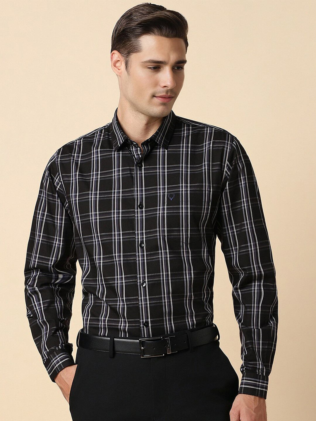 Allen Solly Tartan Checks Printed Cotton Slim Fit Formal Shirt, Black
Allen Solly Tartan Checks Printed Cotton Slim Fit Formal Shirt, Black