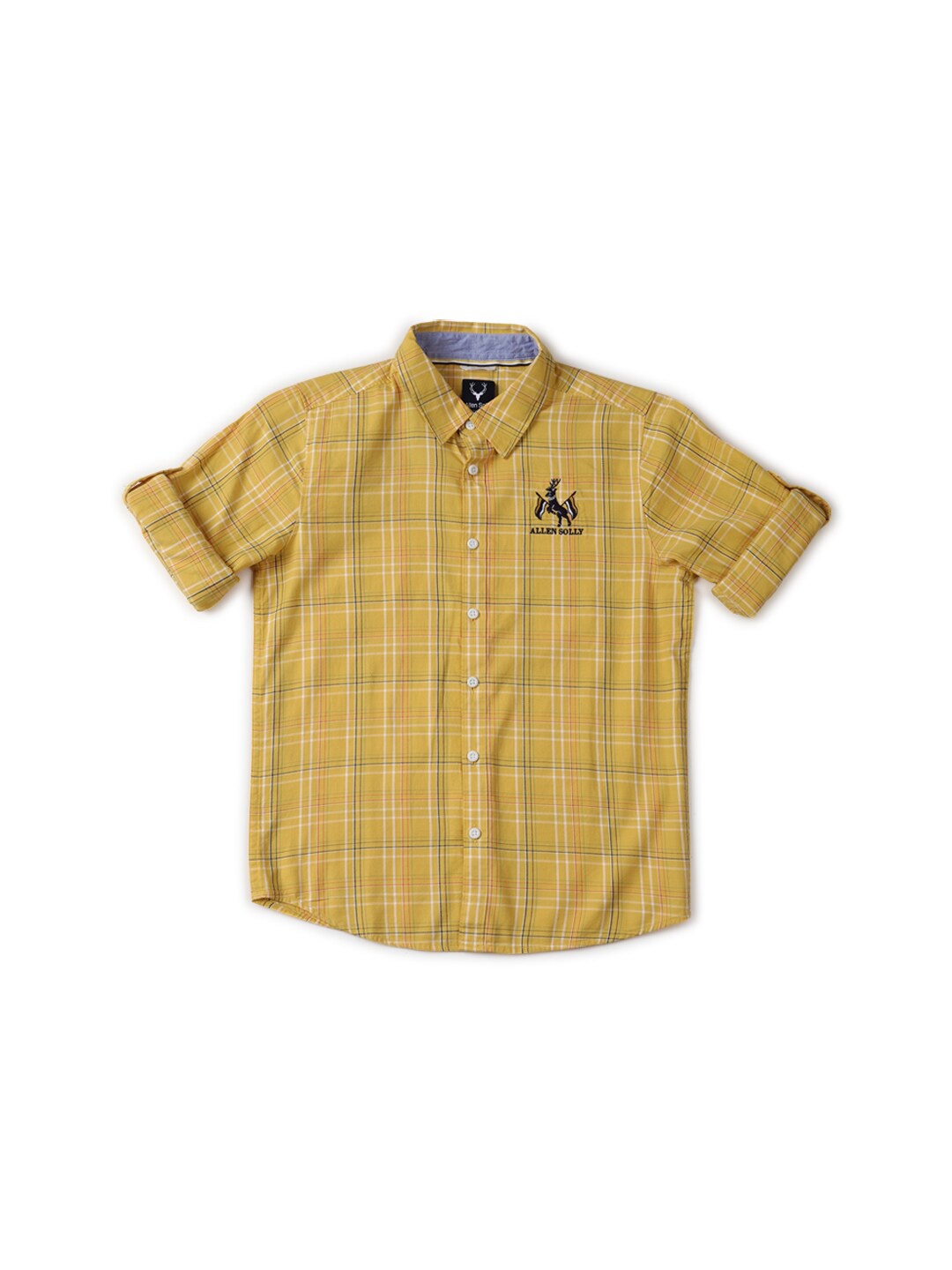 Allen Solly Junior Boys Slim Fit Tartan Checks Spread Collar Roll-Up Sleeves Cotton Shirt, Yellow
Allen Solly Junior Boys Slim Fit Tartan Checks Spread Collar Roll-Up Sleeves Cotton Shirt, Yellow