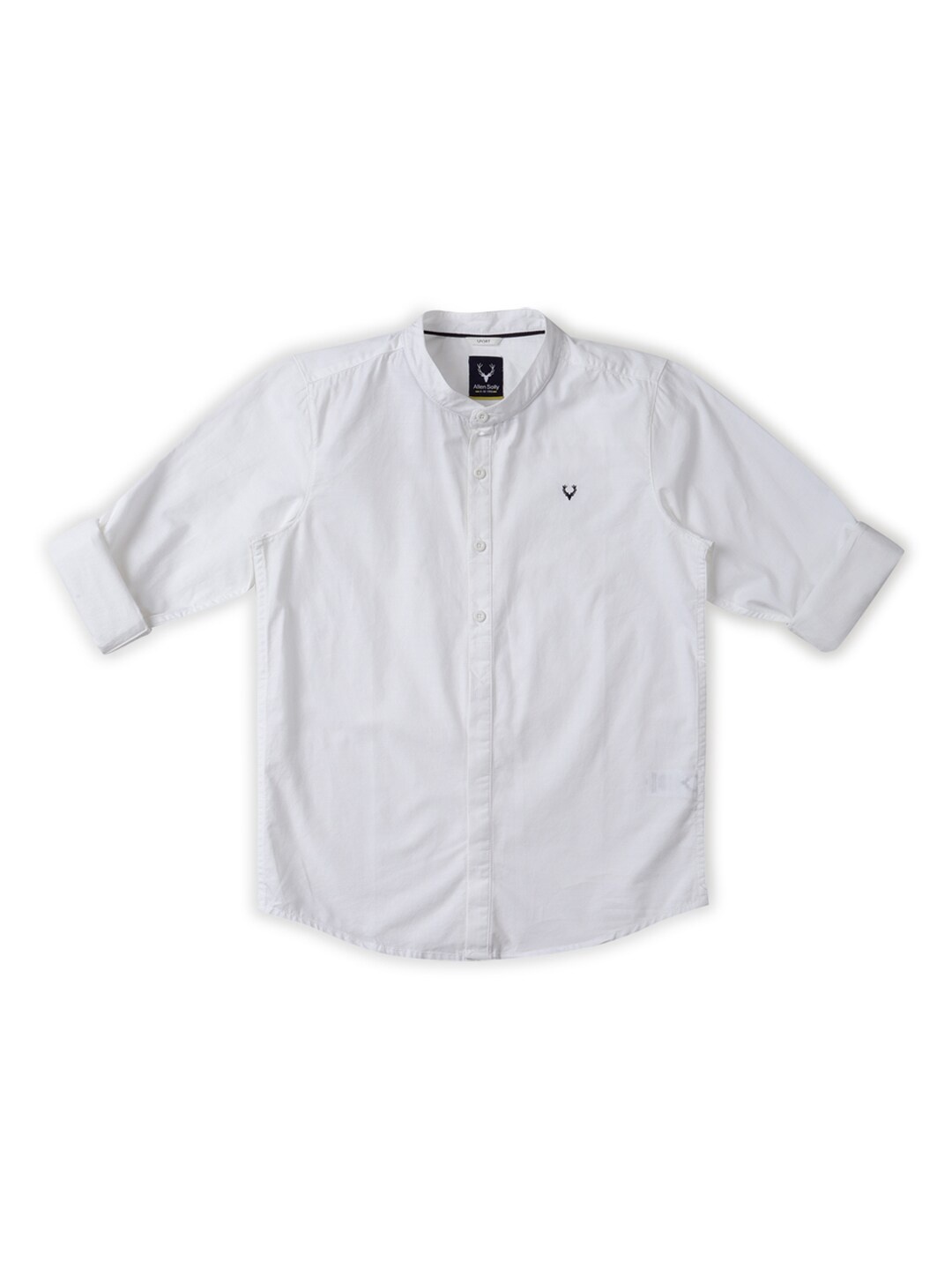 Allen Solly Junior Boys Slim Fit Mandarin Collar Roll-Up Sleeves Casual Shirt, White
Allen Solly Junior Boys Slim Fit Mandarin Collar Roll-Up Sleeves Casual Shirt, White