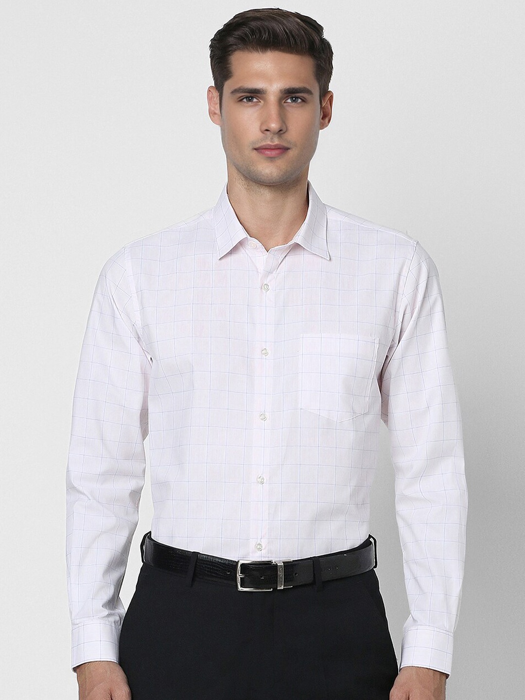Peter England Men Slim Fit Opaque Windowpane Checked Cotton Formal Shirt, White
Peter England Men Slim Fit Opaque Windowpane Checked Cotton Formal Shirt, White