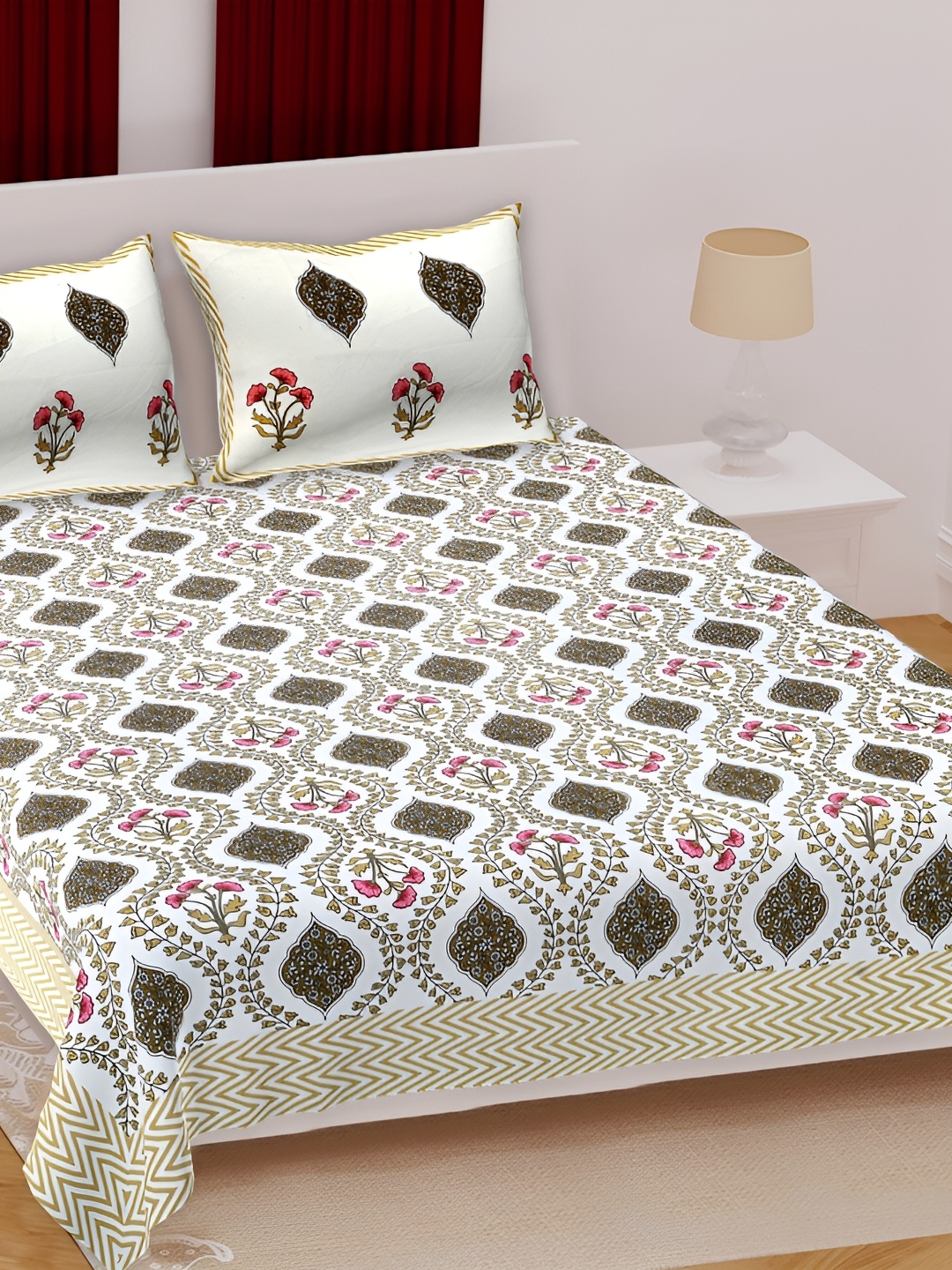 Texstylers Yellow & White Floral Printed Cotton 186 TC Queen Bedsheet With 2 Pillow Covers
Texstylers Yellow & White Floral Printed Cotton 186 TC Queen Bedsheet With 2 Pillow Covers