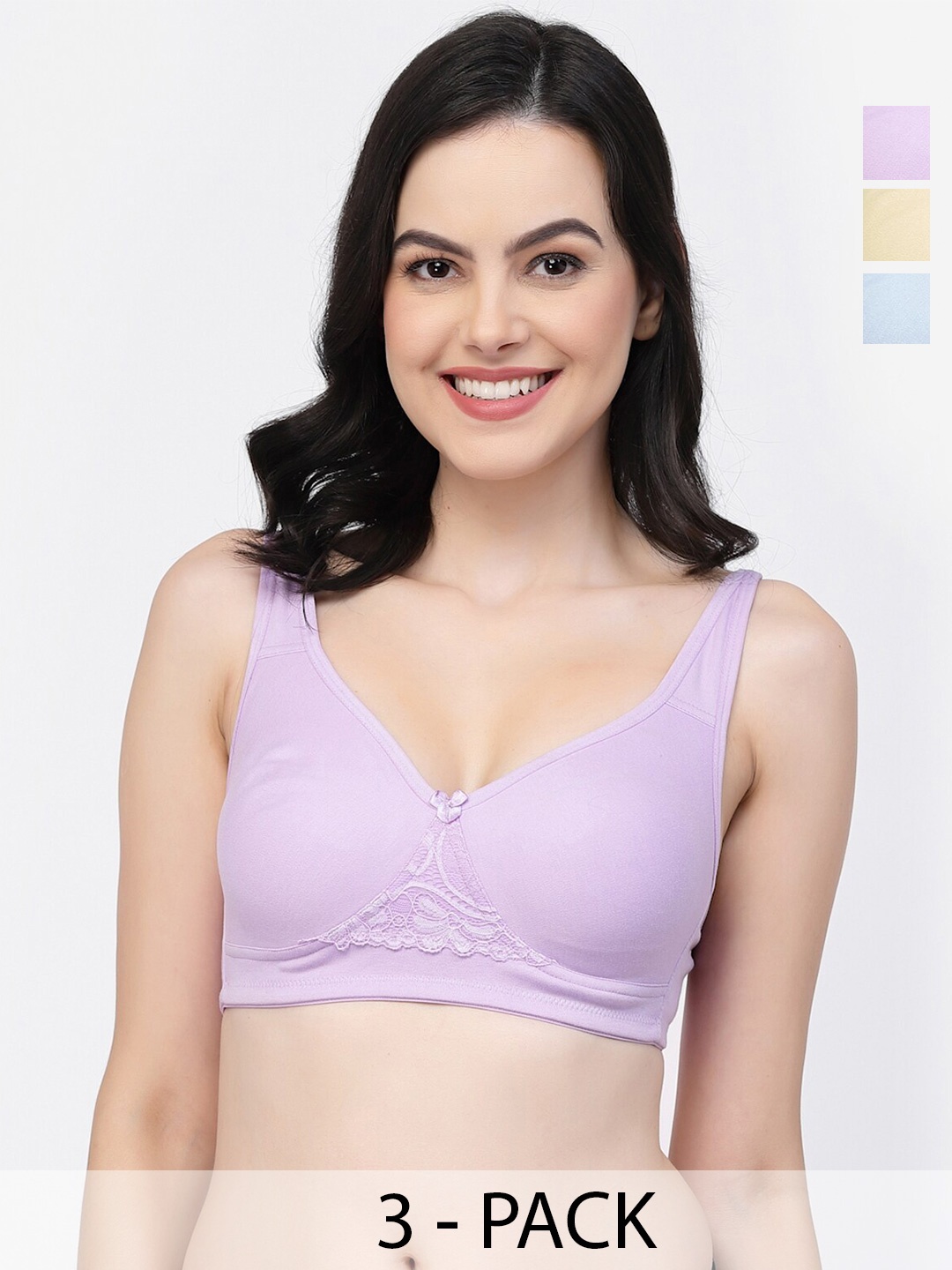 College Girl Pack Of 3 Non-Wired Lightly Padded Cotton T-shirt Bra With All Day Comfort, Beige
College Girl Pack Of 3 Non-Wired Lightly Padded Cotton T-shirt Bra With All Day Comfort, Beige