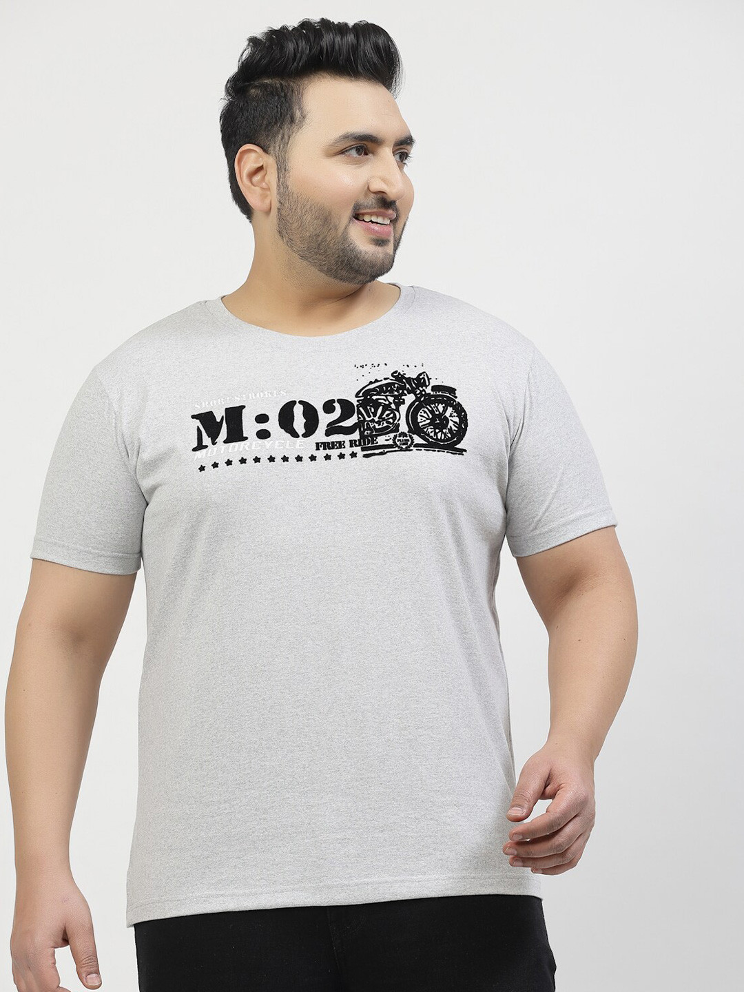 plusS Plus Size Typography Printed Round Neck Short Sleeves Cotton T-shirt, Grey
plusS Plus Size Typography Printed Round Neck Short Sleeves Cotton T-shirt, Grey