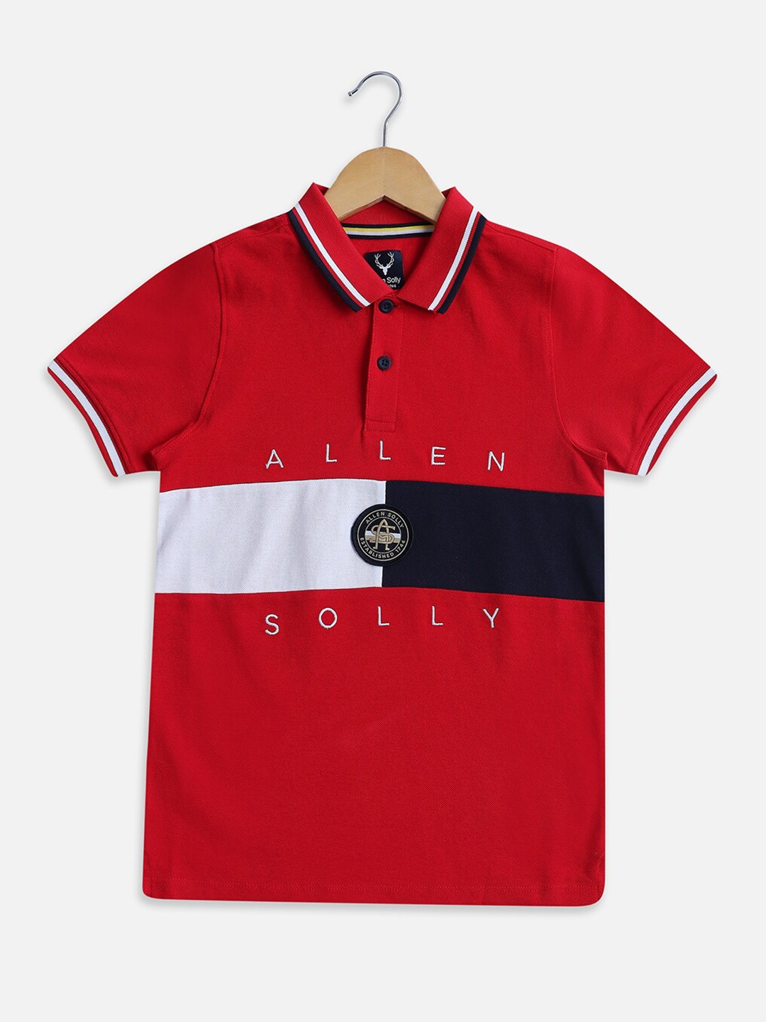 Allen Solly Junior Boys Colourblocked Cotton Polo Collar Short Sleeves Applique T-shirt, Red
Allen Solly Junior Boys Colourblocked Cotton Polo Collar Short Sleeves Applique T-shirt, Red