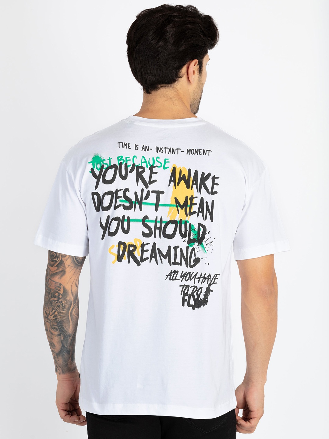 Status Quo Round Neck Short Sleeves Typography Printed Pure Cotton Oversized T-shirt, White
Status Quo Round Neck Short Sleeves Typography Printed Pure Cotton Oversized T-shirt, White