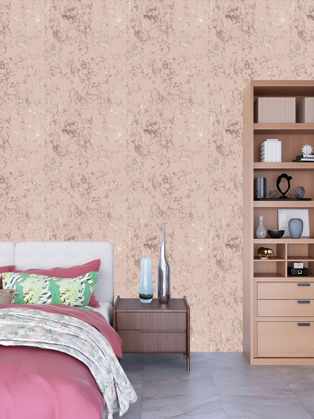 DWELLSINDIA Gurunge Peach & Metallic Toned Printed Self Adhesive Waterproof Wallpaper
DWELLSINDIA Gurunge Peach & Metallic Toned Printed Self Adhesive Waterproof Wallpaper