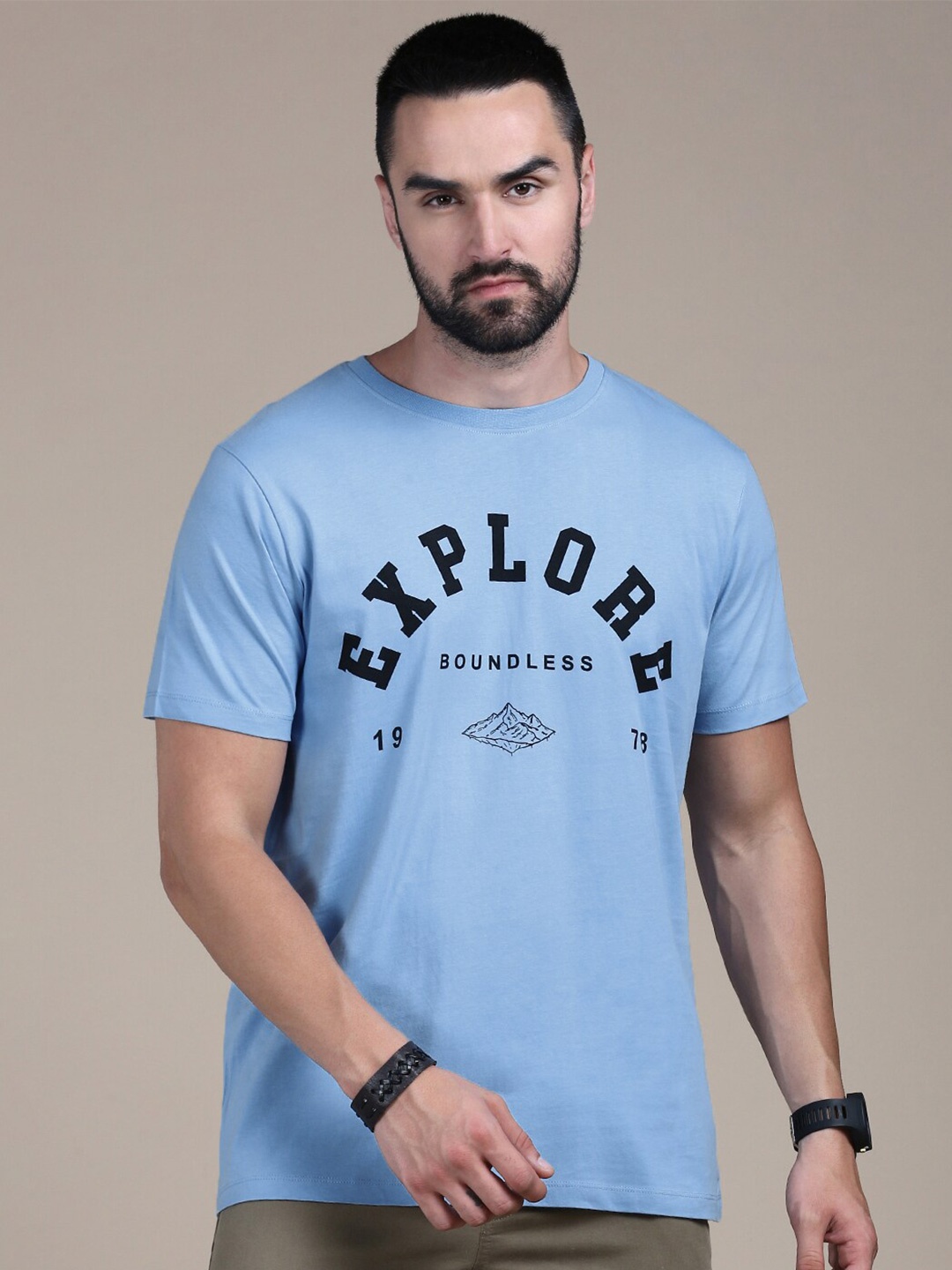 The Roadster Lifestyle Co Typography Printed Round Neck Short Sleeves Cotton T-shirt, Blue
The Roadster Lifestyle Co Typography Printed Round Neck Short Sleeves Cotton T-shirt, Blue