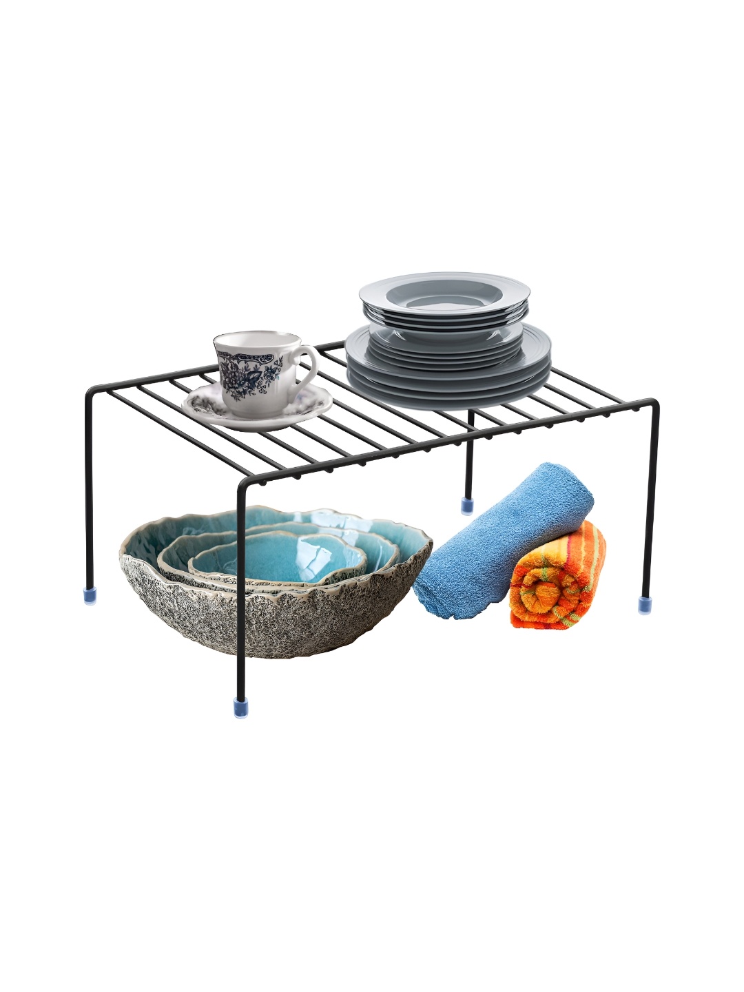 Plantex Black Stainless Steel Dish Rack