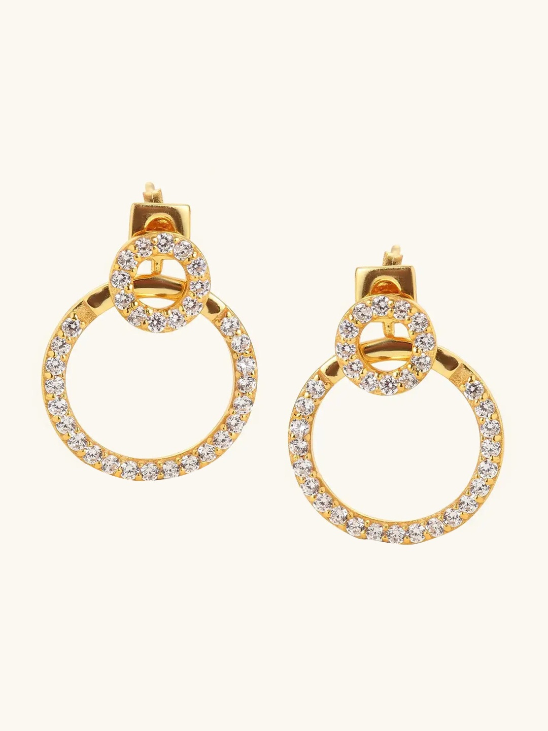 Mabel Gold-Plated Cubic Zirconia-Studded 92.5 Sterling Silver Circular Studs Earrings
Mabel Gold-Plated Cubic Zirconia-Studded 92.5 Sterling Silver Circular Studs Earrings