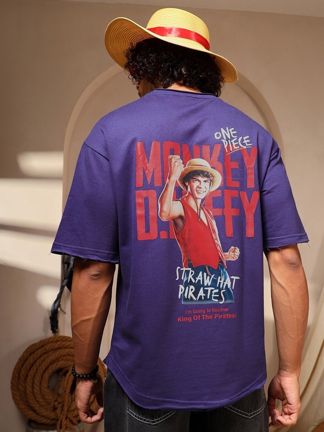 Bewakoof Heavy Duty 1.0 Men Skipper Blue Luffy Graphic Printed Oversized T-shirt
Bewakoof Heavy Duty 1.0 Men Skipper Blue Luffy Graphic Printed Oversized T-shirt