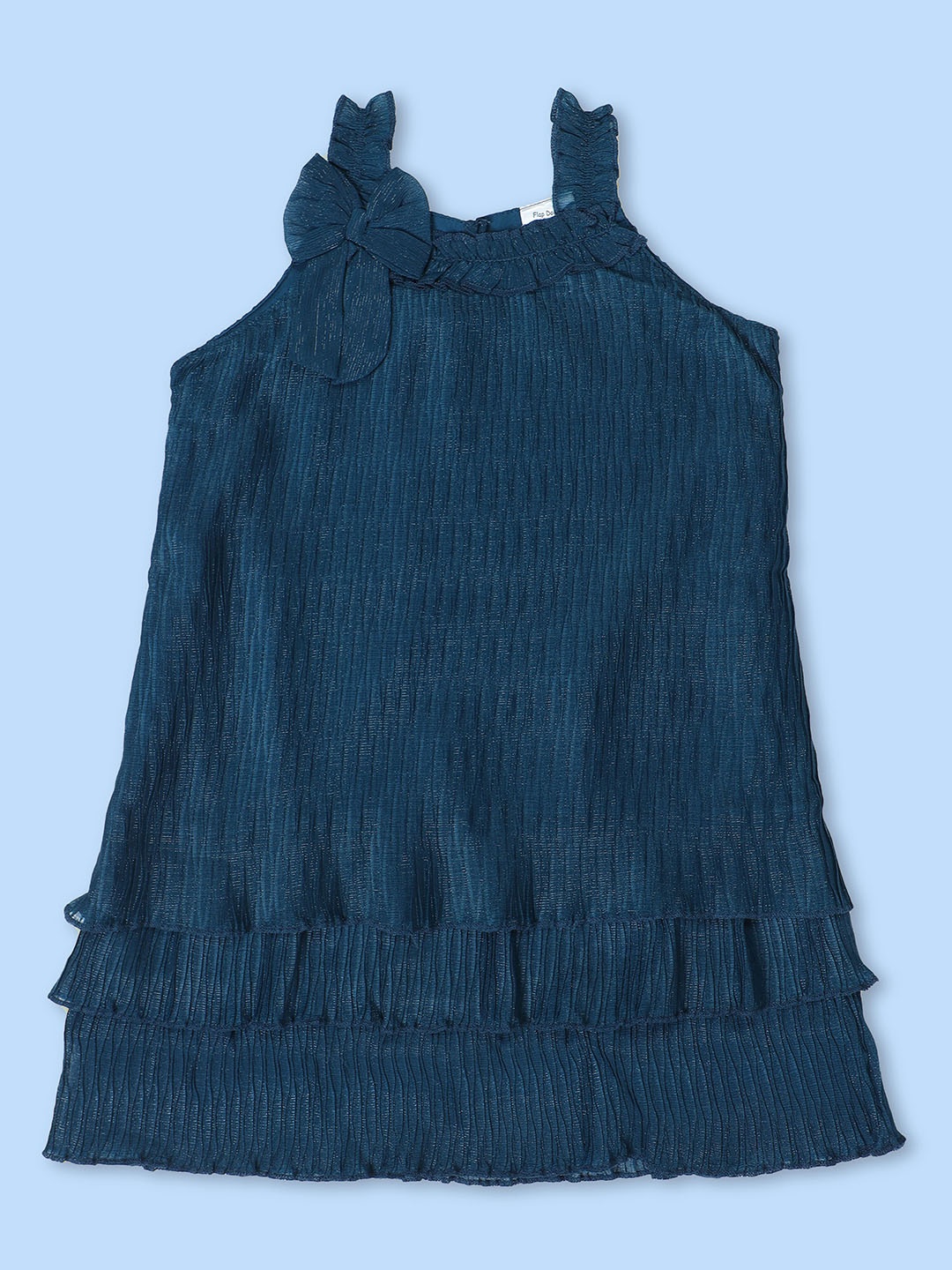 Doodle Satin A-Line Dress, Navy blue