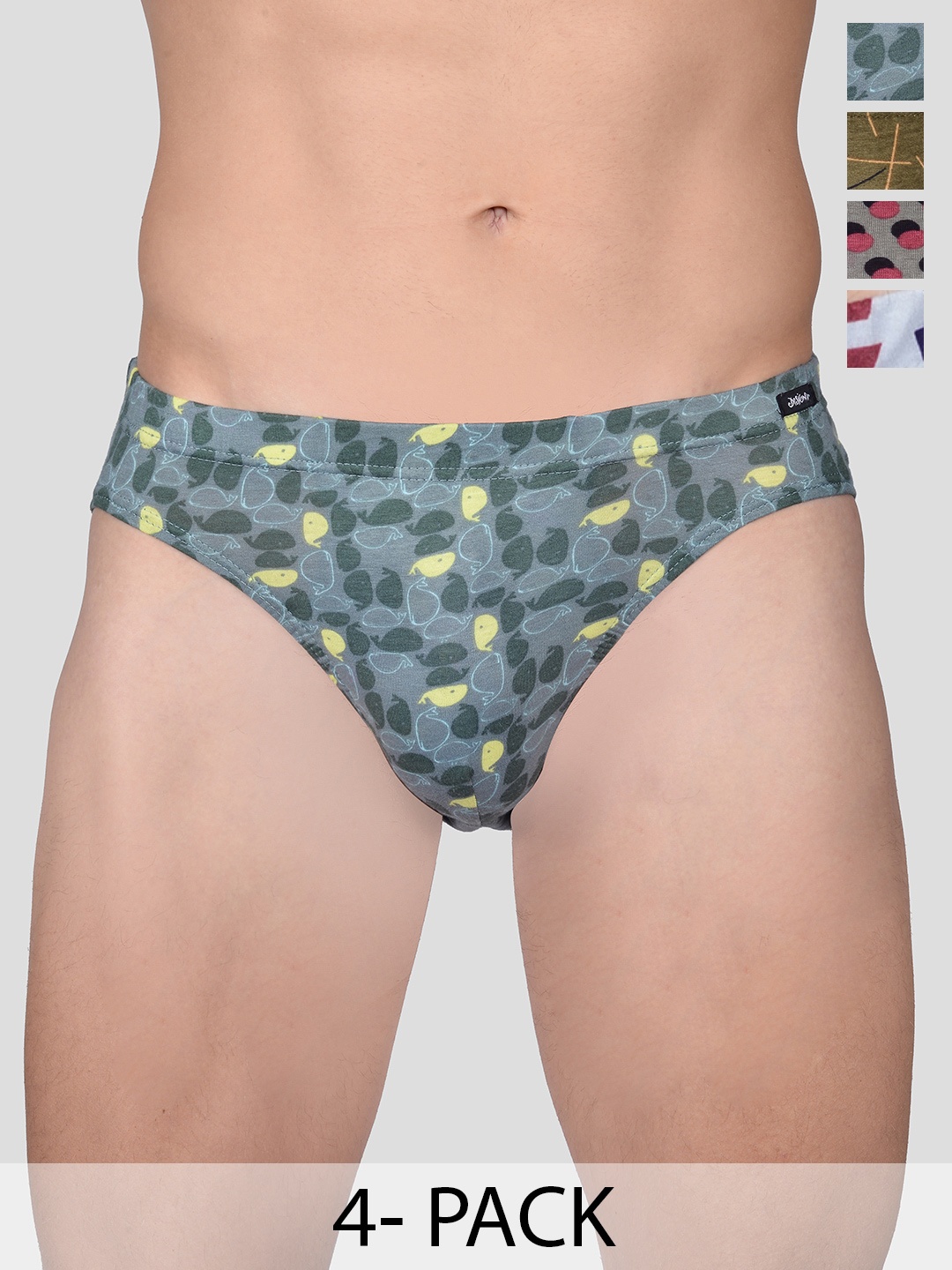 FRENCHIE Pack of 4 Assorted Printed Pure Cotton Hipster Briefs FR-MI-BF-DSGNR-10P-100-PO4
FRENCHIE Pack of 4 Assorted Printed Pure Cotton Hipster Briefs FR-MI-BF-DSGNR-10P-100-PO4